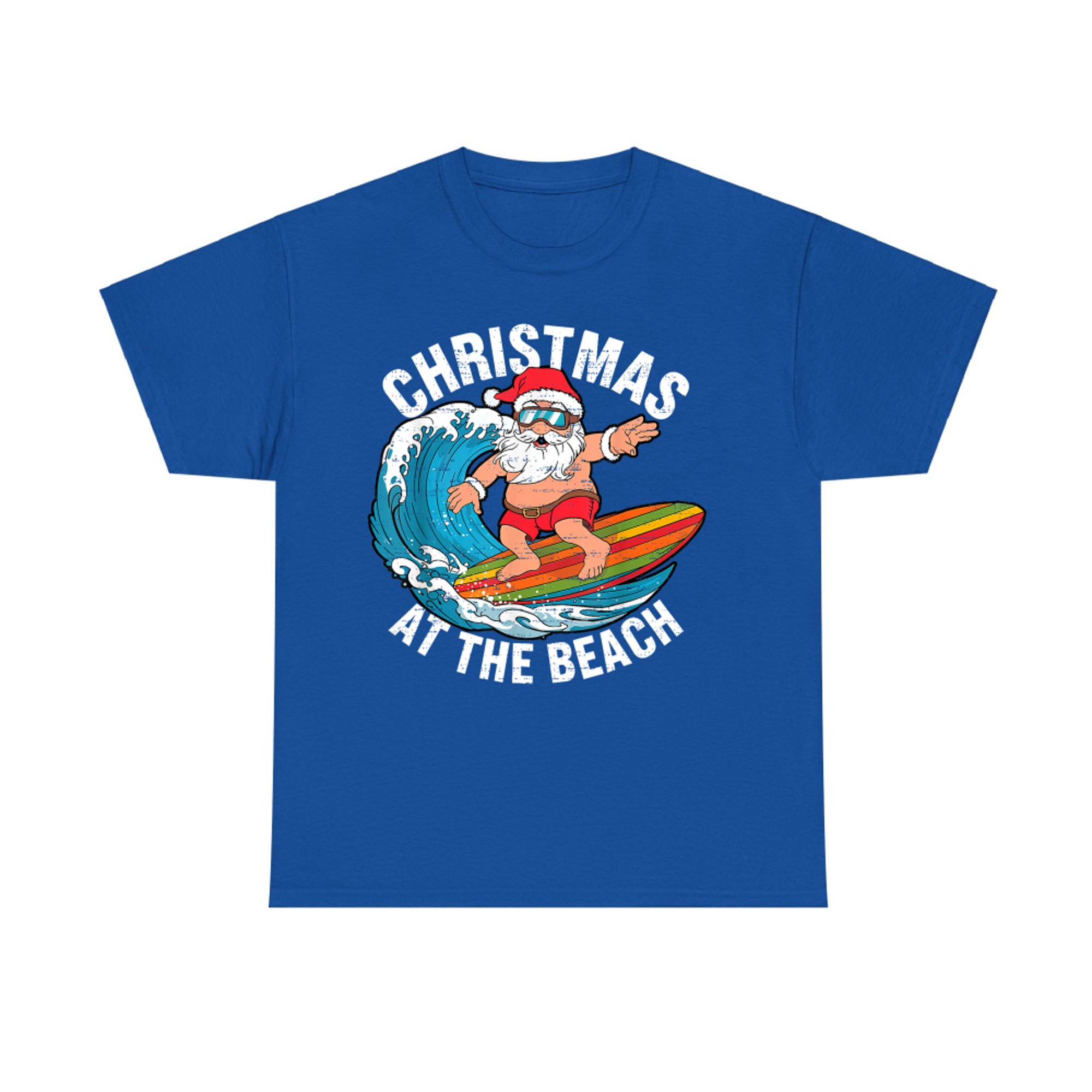 Funny Santa Surfing Christmas In July Xmas Summer Christmas T-Shirt