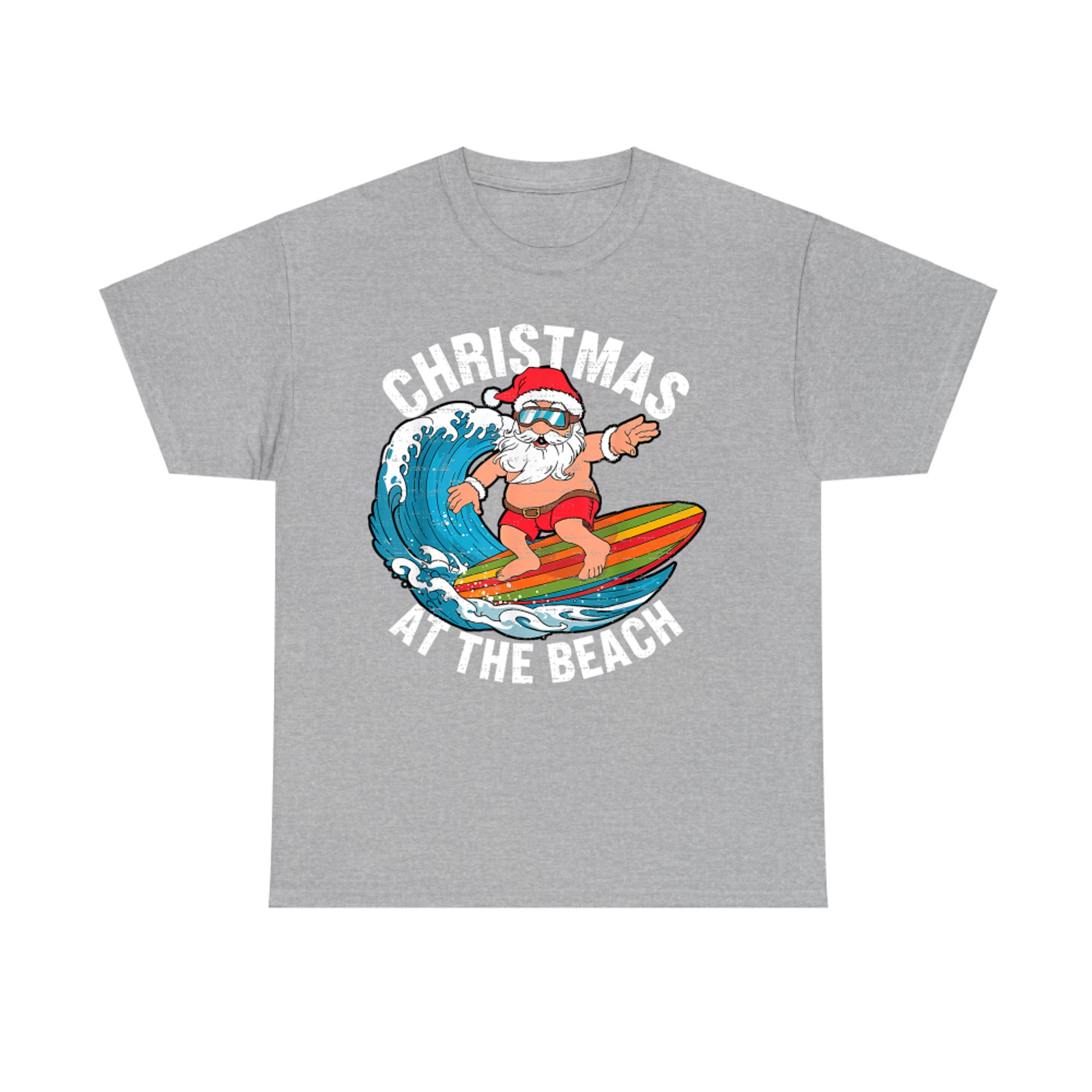 Funny Santa Surfing Christmas In July Xmas Summer Christmas T-Shirt