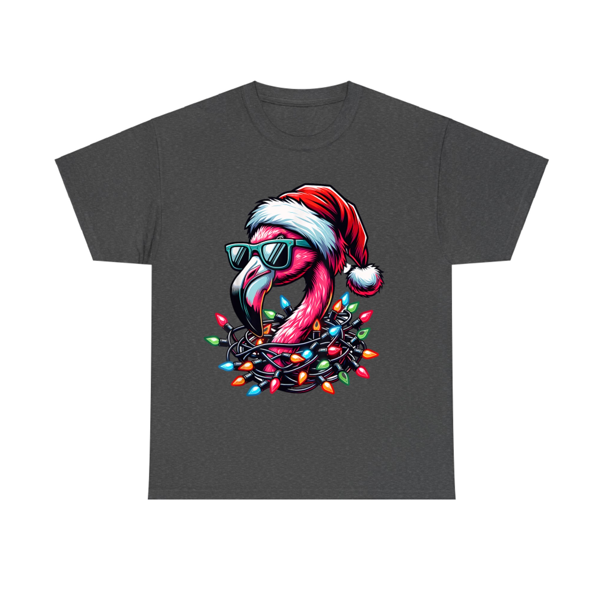 Funny Tropical Pink Flamingo Christmas in July Hawaii Summer T-Shirt