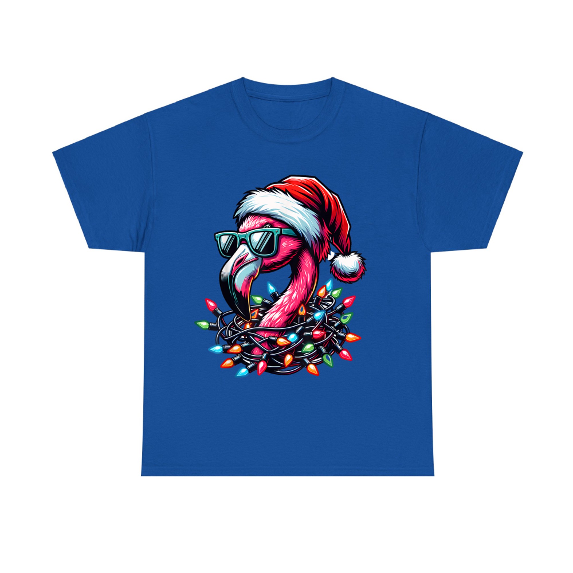 Funny Tropical Pink Flamingo Christmas in July Hawaii Summer T-Shirt