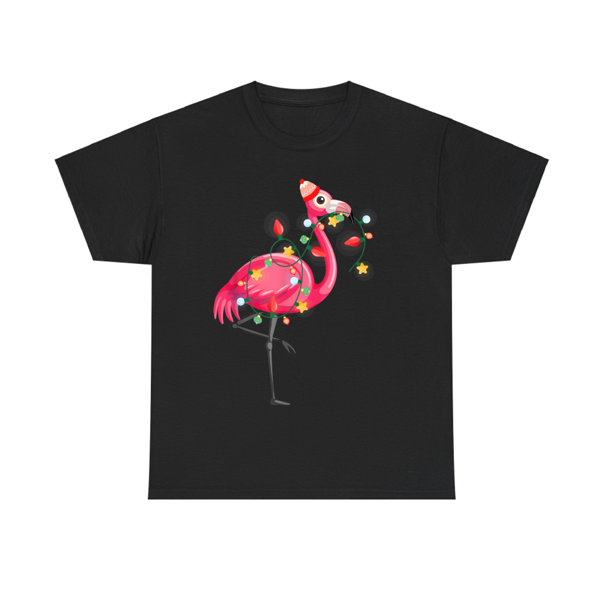 Hawaiian Summer Tropical Flamingo Funny Christmas In July T-Shirt