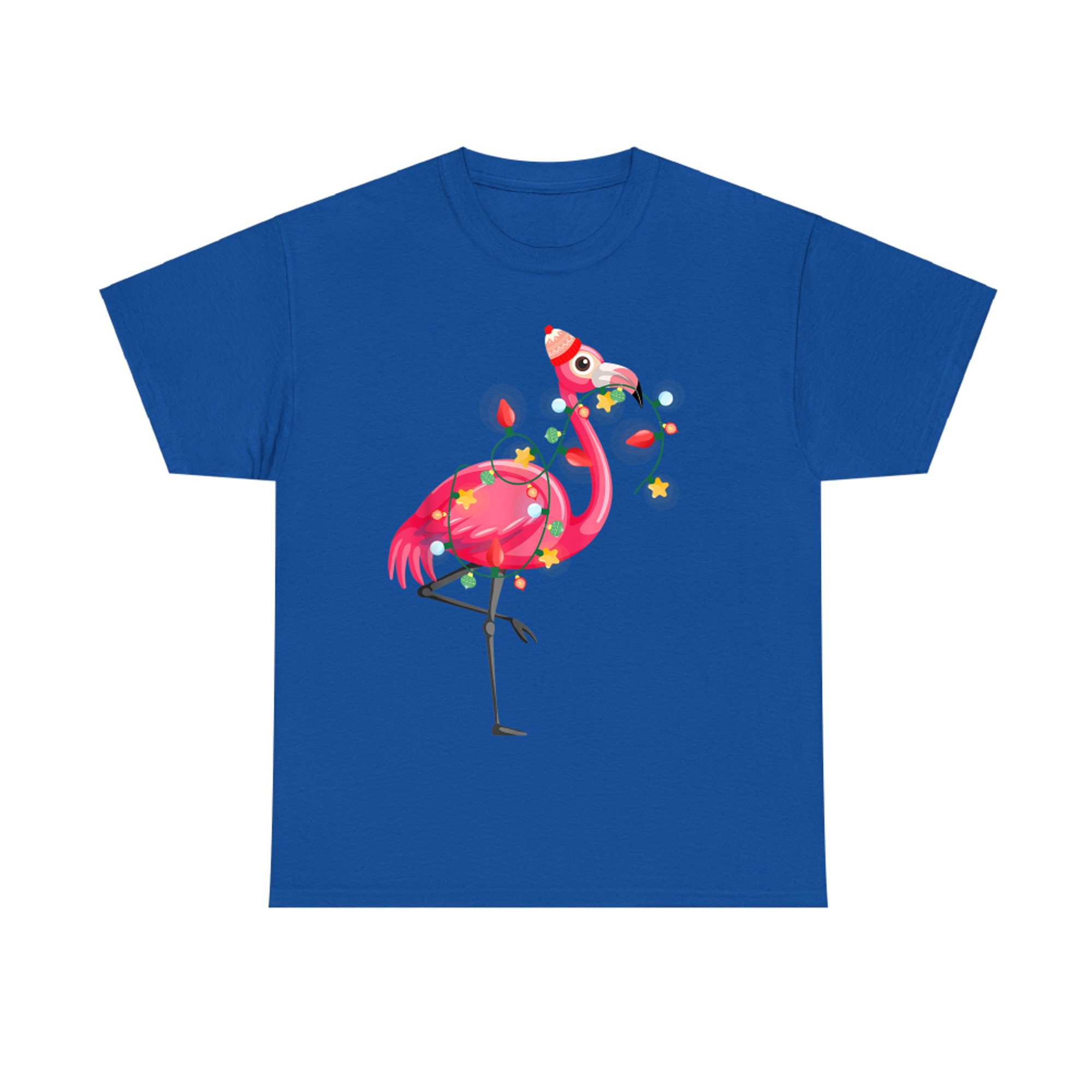 Hawaiian Summer Tropical Flamingo Funny Christmas In July T-Shirt