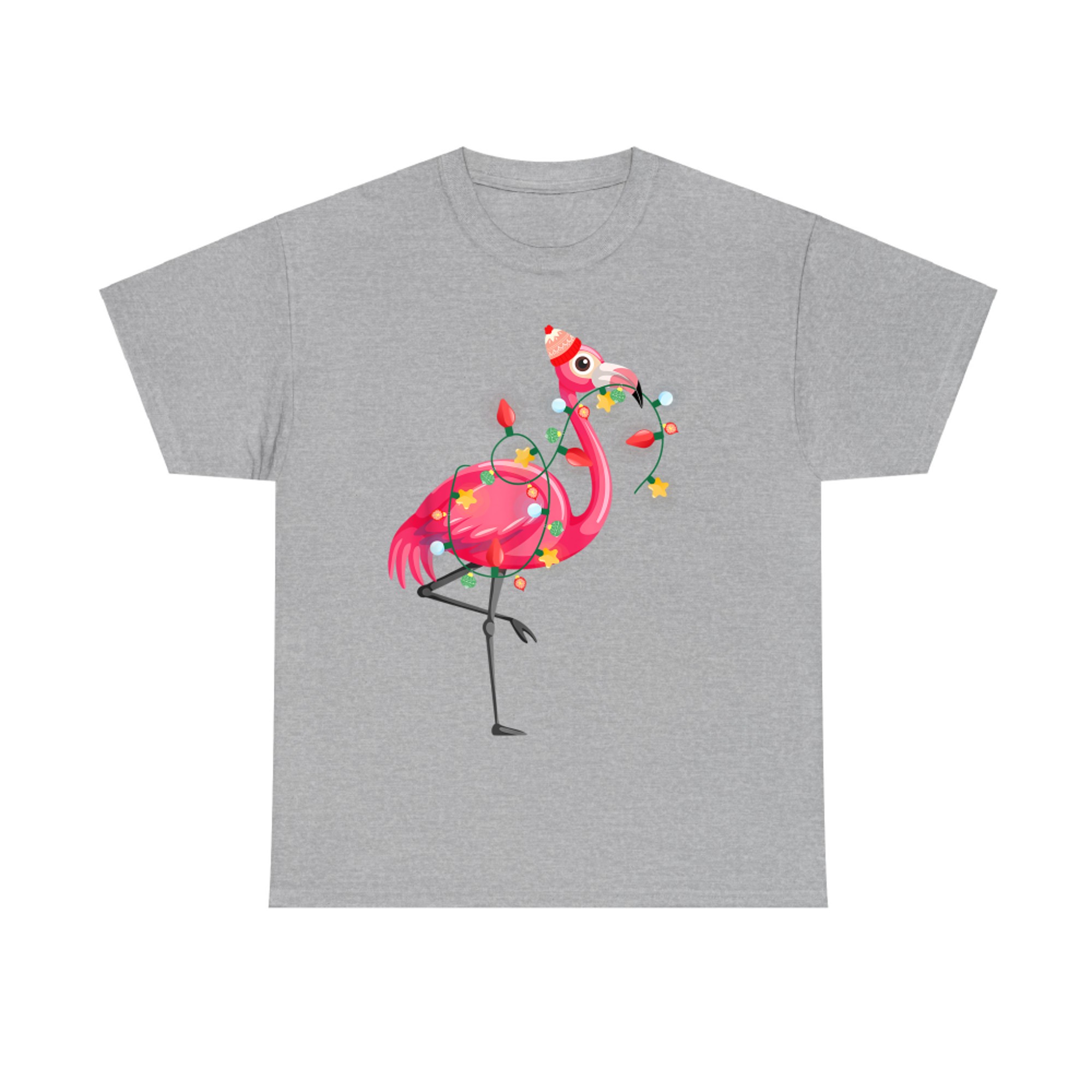 Hawaiian Summer Tropical Flamingo Funny Christmas In July T-Shirt