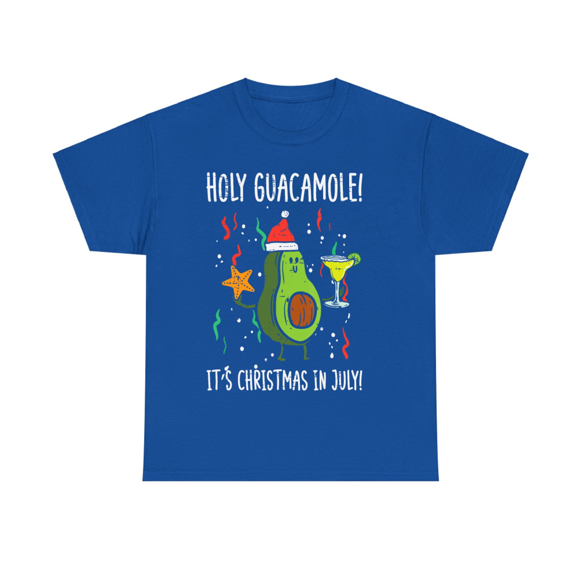 Holy Guacamole Its Christmas In July Avocado Summer Xmas T-Shirt