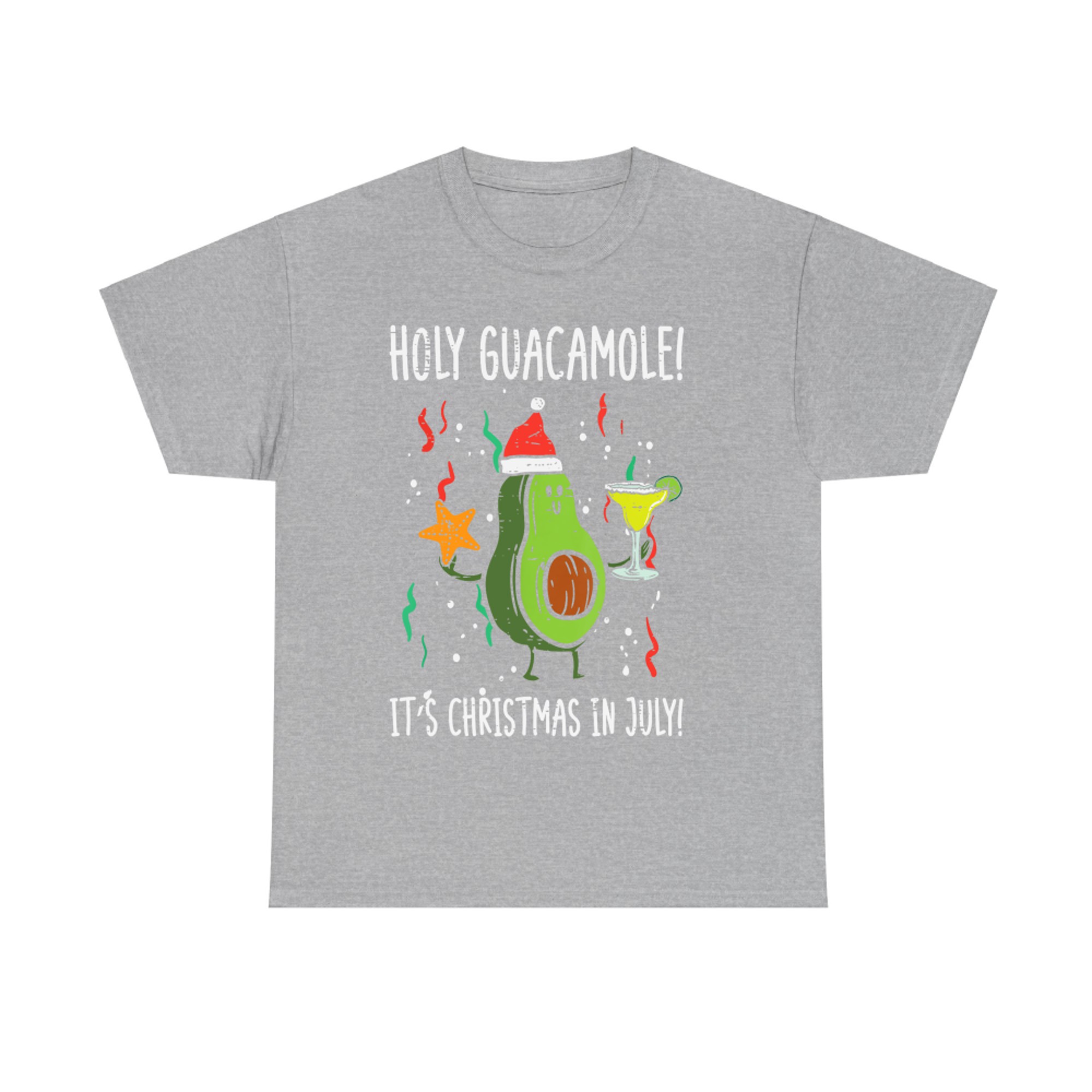 Holy Guacamole Its Christmas In July Avocado Summer Xmas T-Shirt