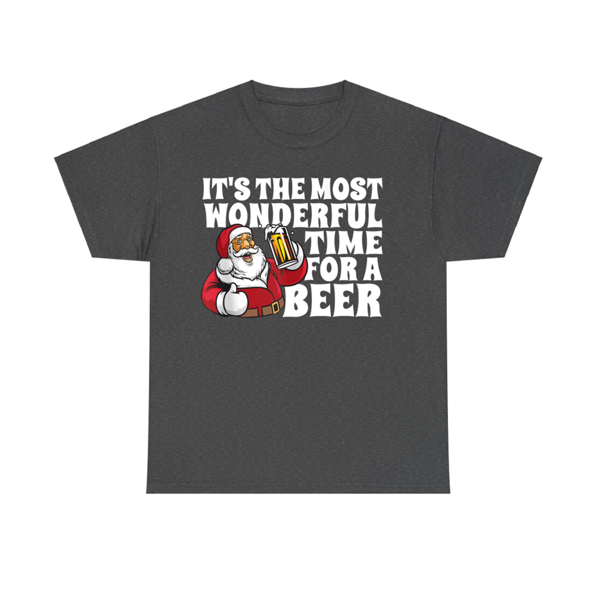 Its The Most Wonderful Time For A Beer Christmas Santa T-Shirt