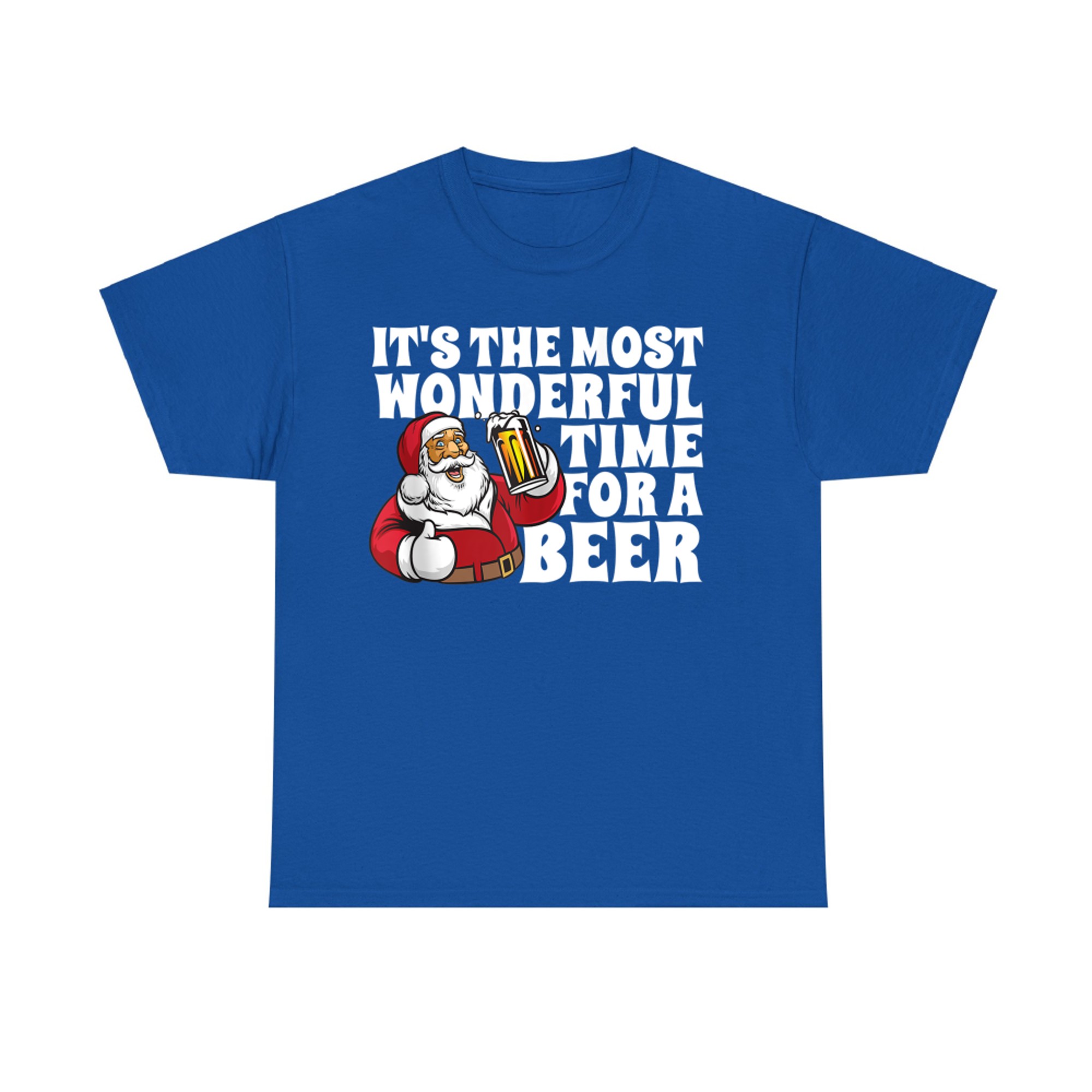 Its The Most Wonderful Time For A Beer Christmas Santa T-Shirt