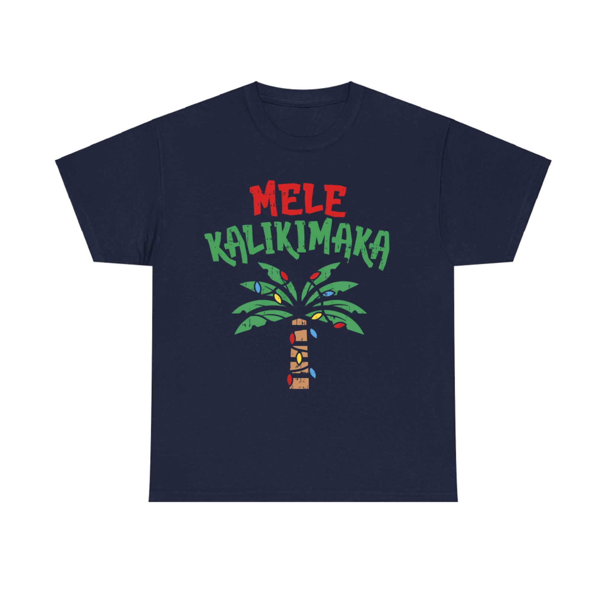 Mele Kalikimaka Palm Tree Hawaiian Christmas In July T-Shirt