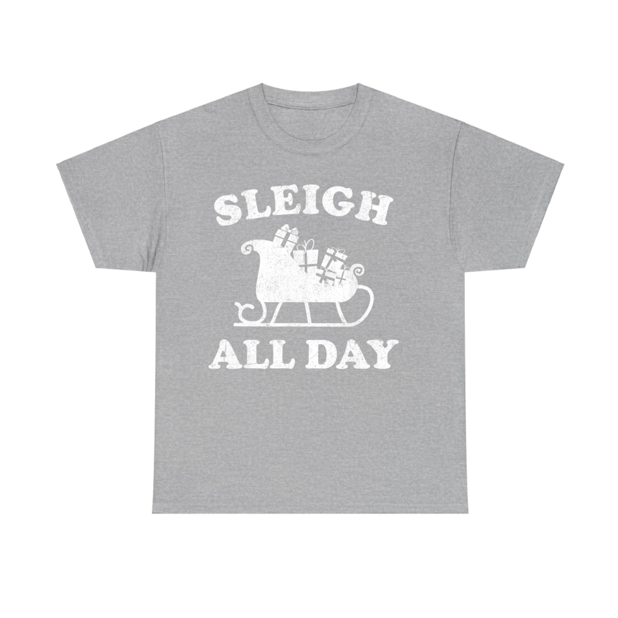Sleigh All Day Funny Christmas In July Retro Vintage Ugly T-Shirt