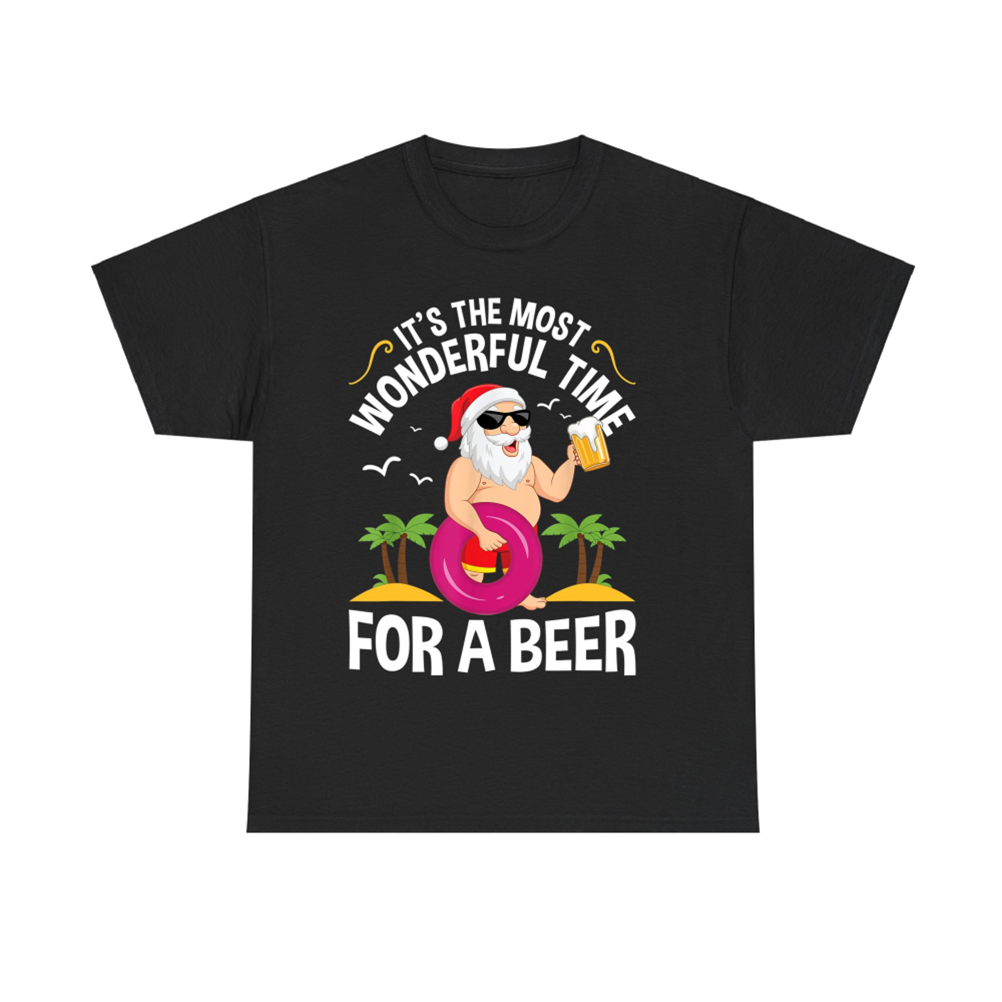 It's the Most Wonderful Time For A Beer Tropical Christmas T-Shirt