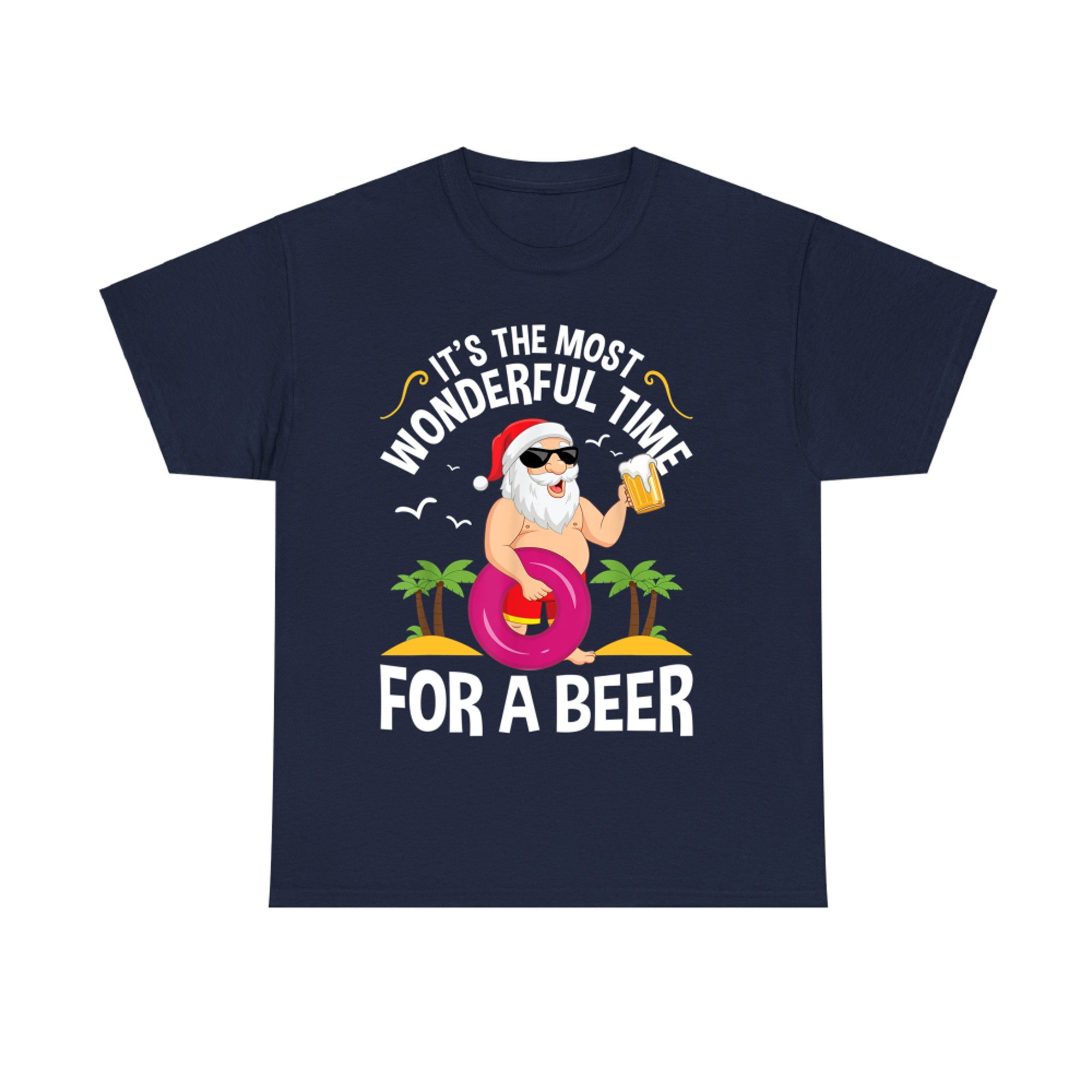 It's the Most Wonderful Time For A Beer Tropical Christmas T-Shirt