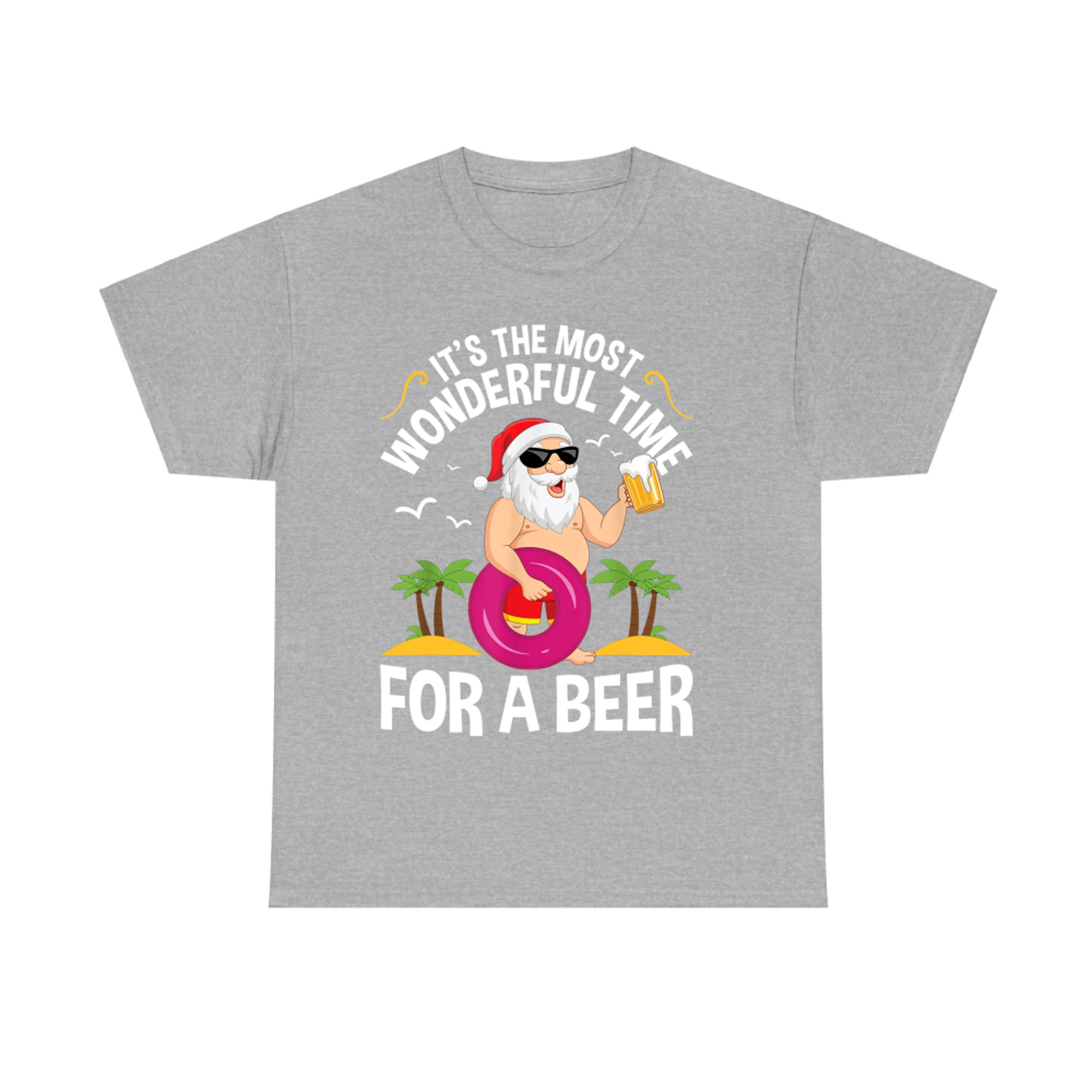 It's the Most Wonderful Time For A Beer Tropical Christmas T-Shirt