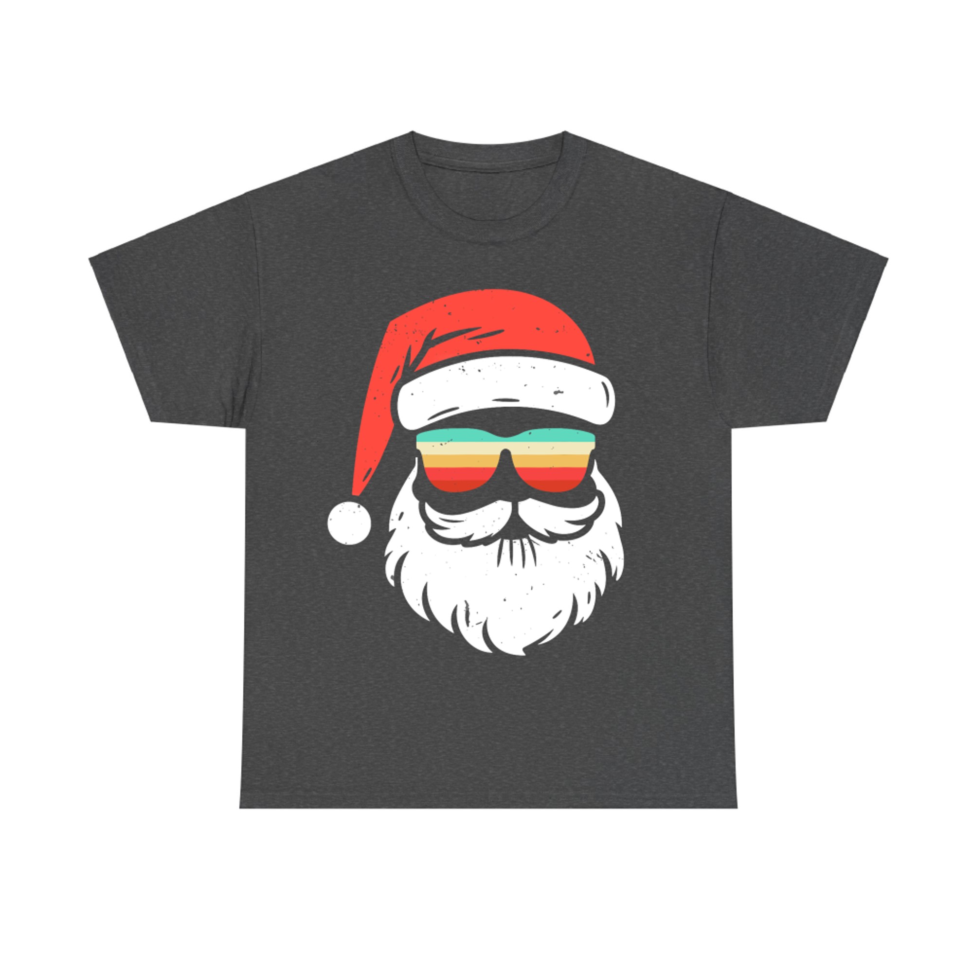 Retro Xmas In July Sunglasses Santa Summer Christmas In June T-Shirt