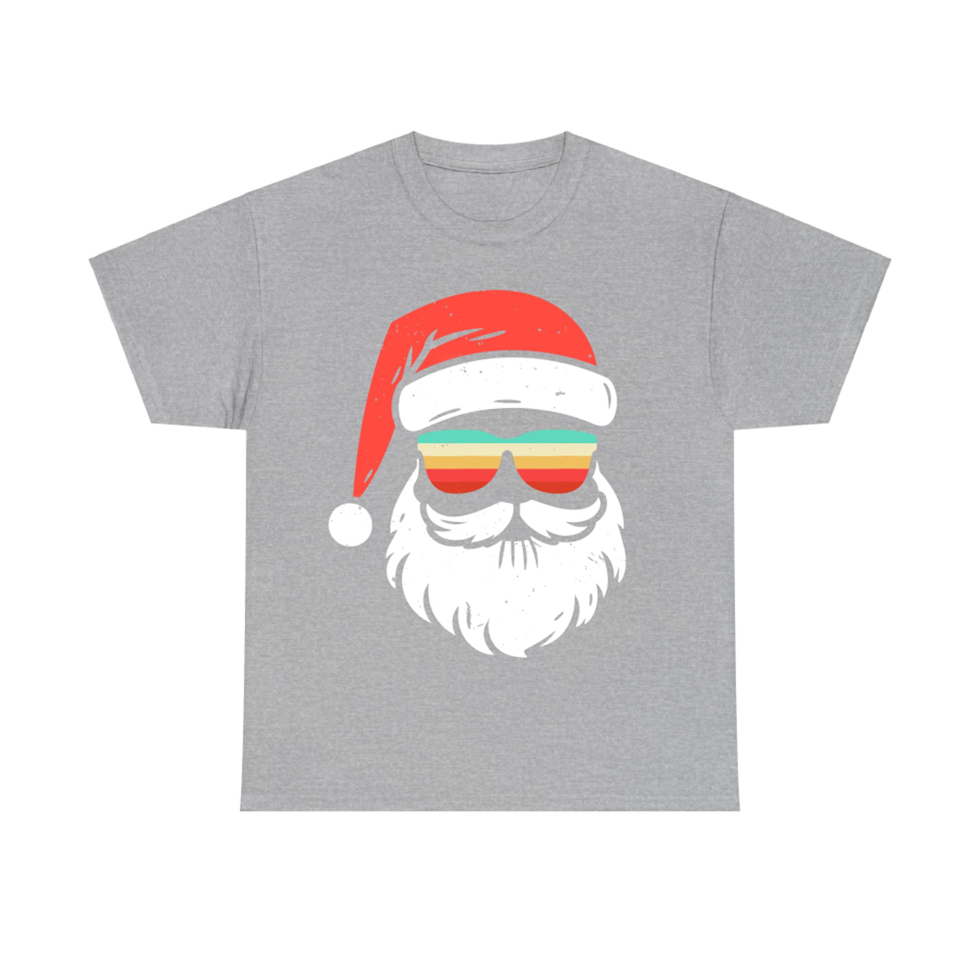 Retro Xmas In July Sunglasses Santa Summer Christmas In June T-Shirt