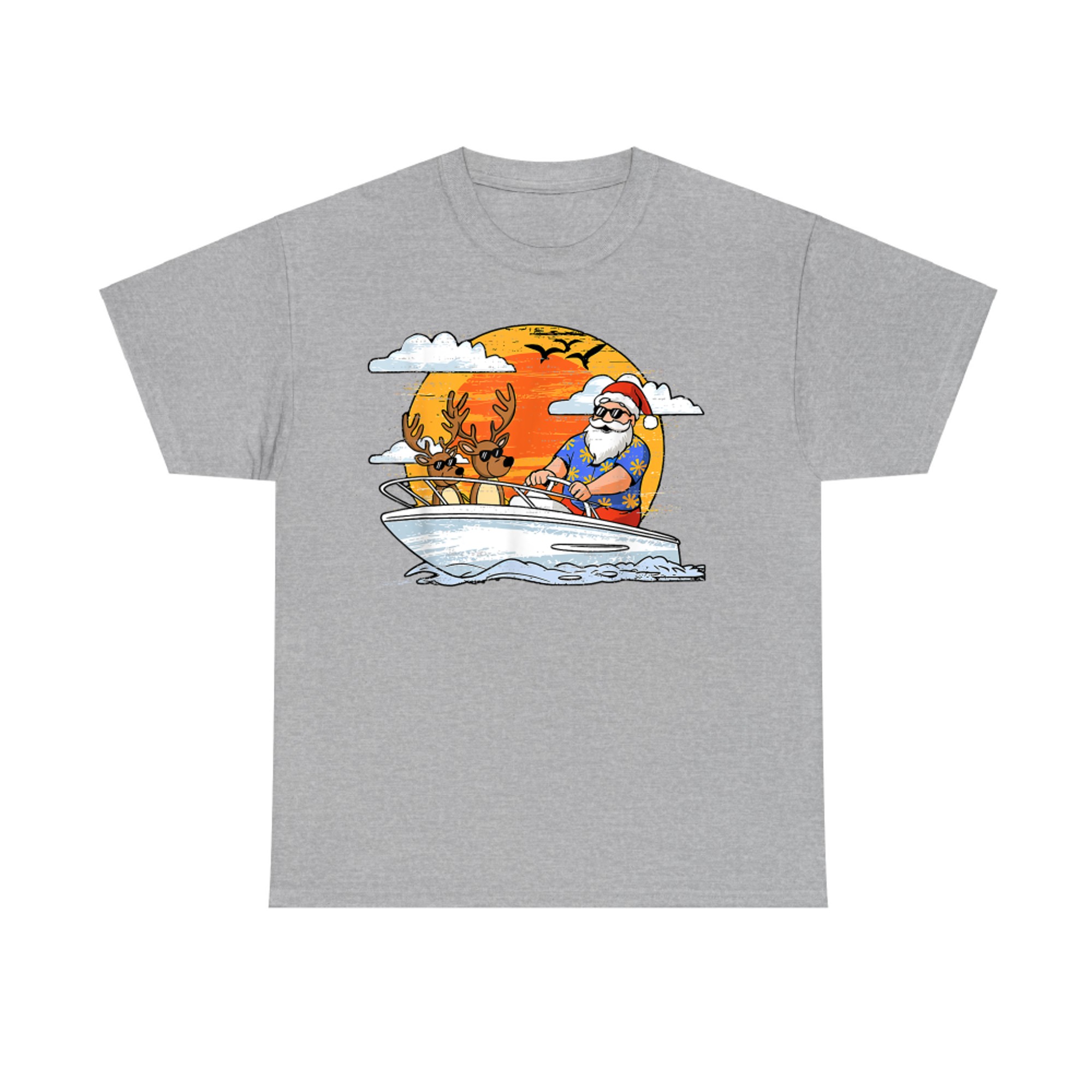 Santa Reindeer Christmas In July Summer Xmas Beach Vacation T-Shirt