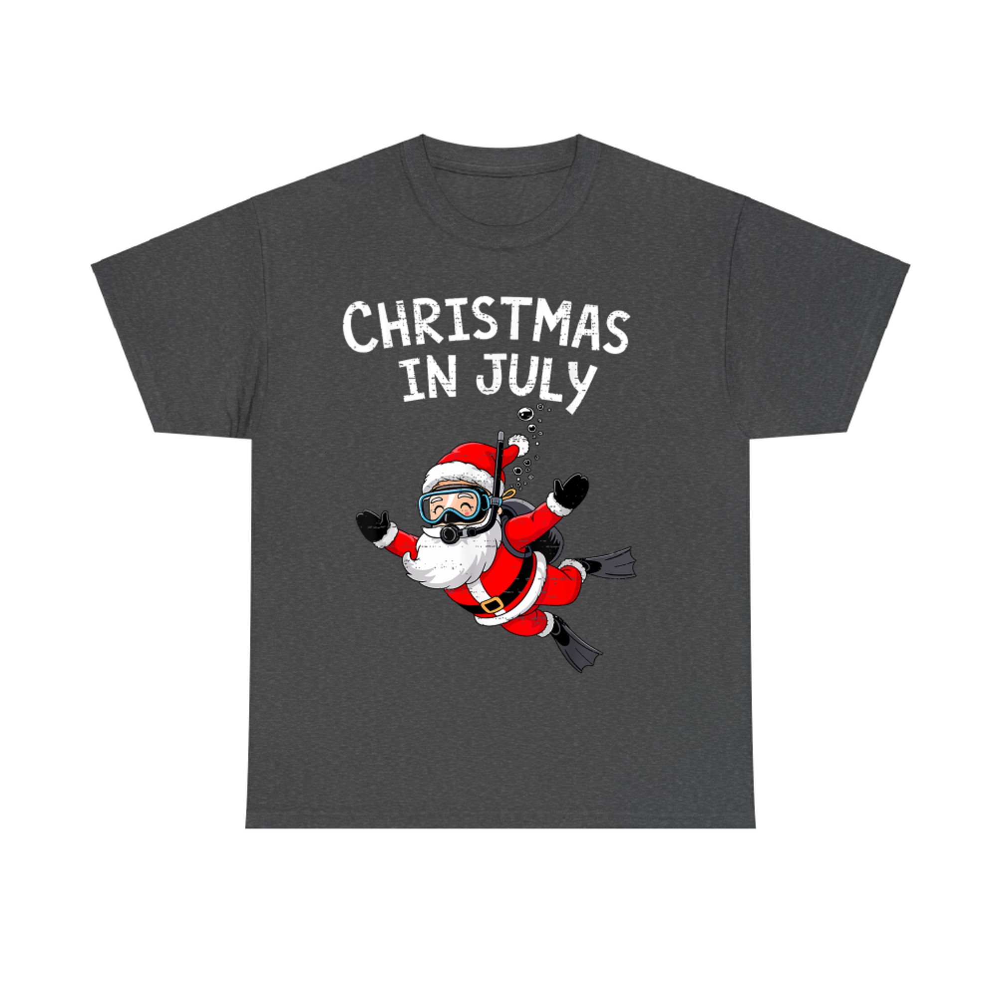 Santa Scuba Diving Christmas In July Xmas Summer T-Shirt