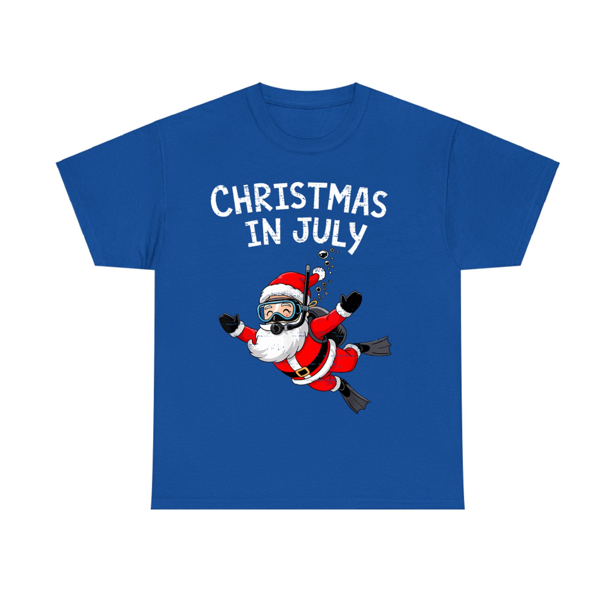 Santa Scuba Diving Christmas In July Xmas Summer T-Shirt
