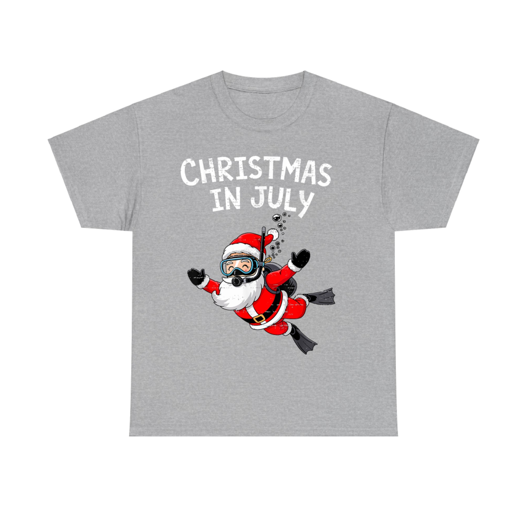 Santa Scuba Diving Christmas In July Xmas Summer T-Shirt