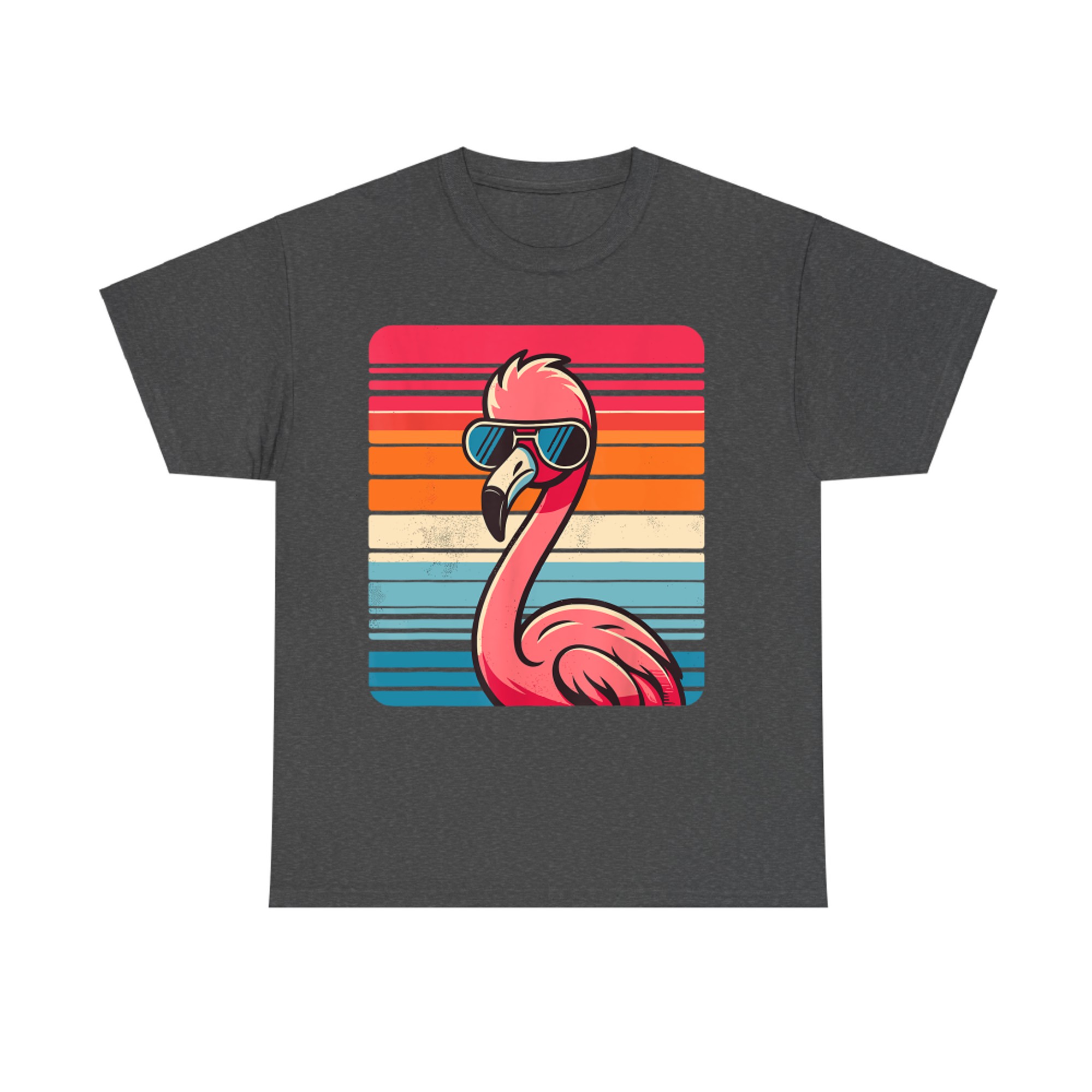 Cool Retro Flamingo in Sunglasses 70s 80s 90s Funny Flamingo T-Shirt