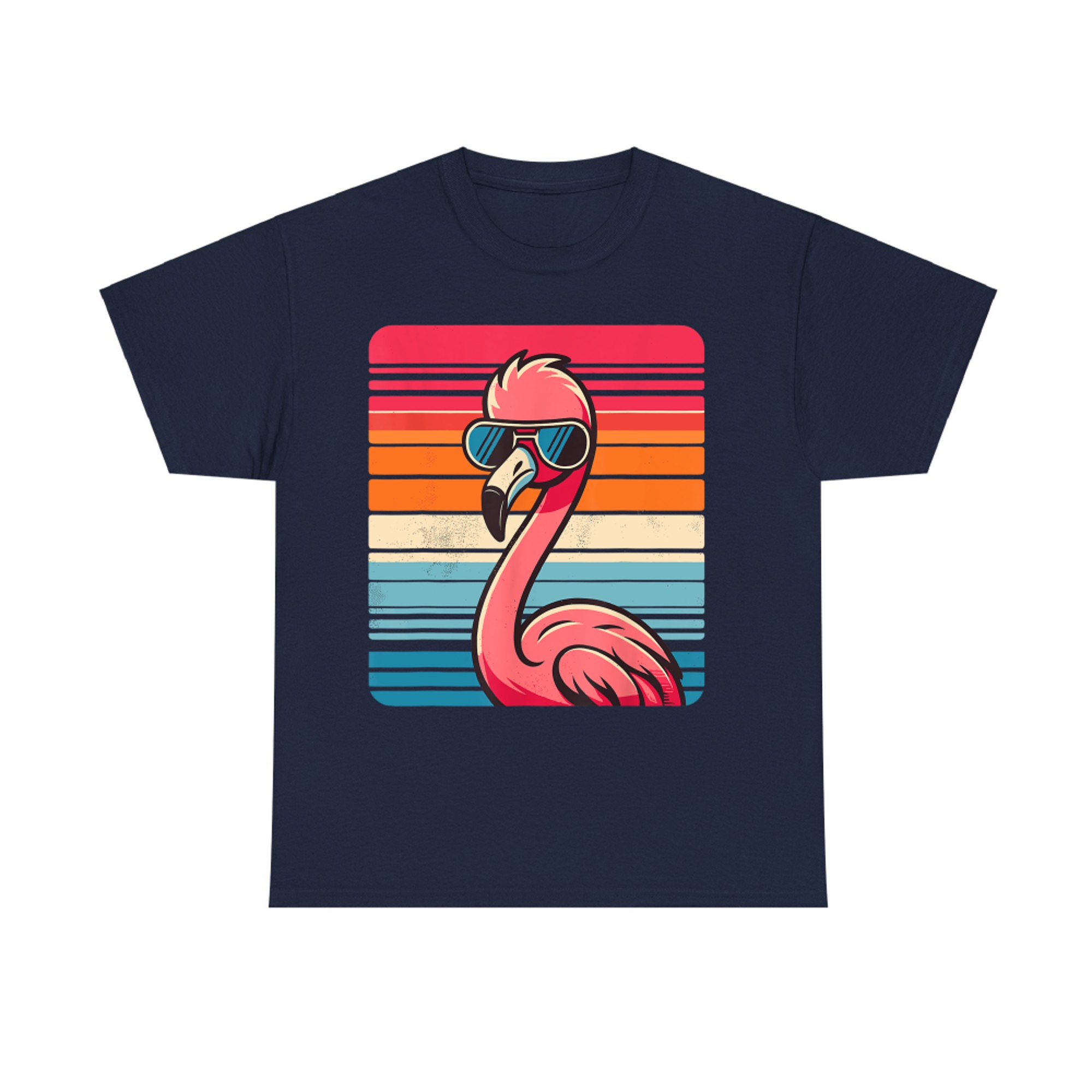 Cool Retro Flamingo in Sunglasses 70s 80s 90s Funny Flamingo T-Shirt