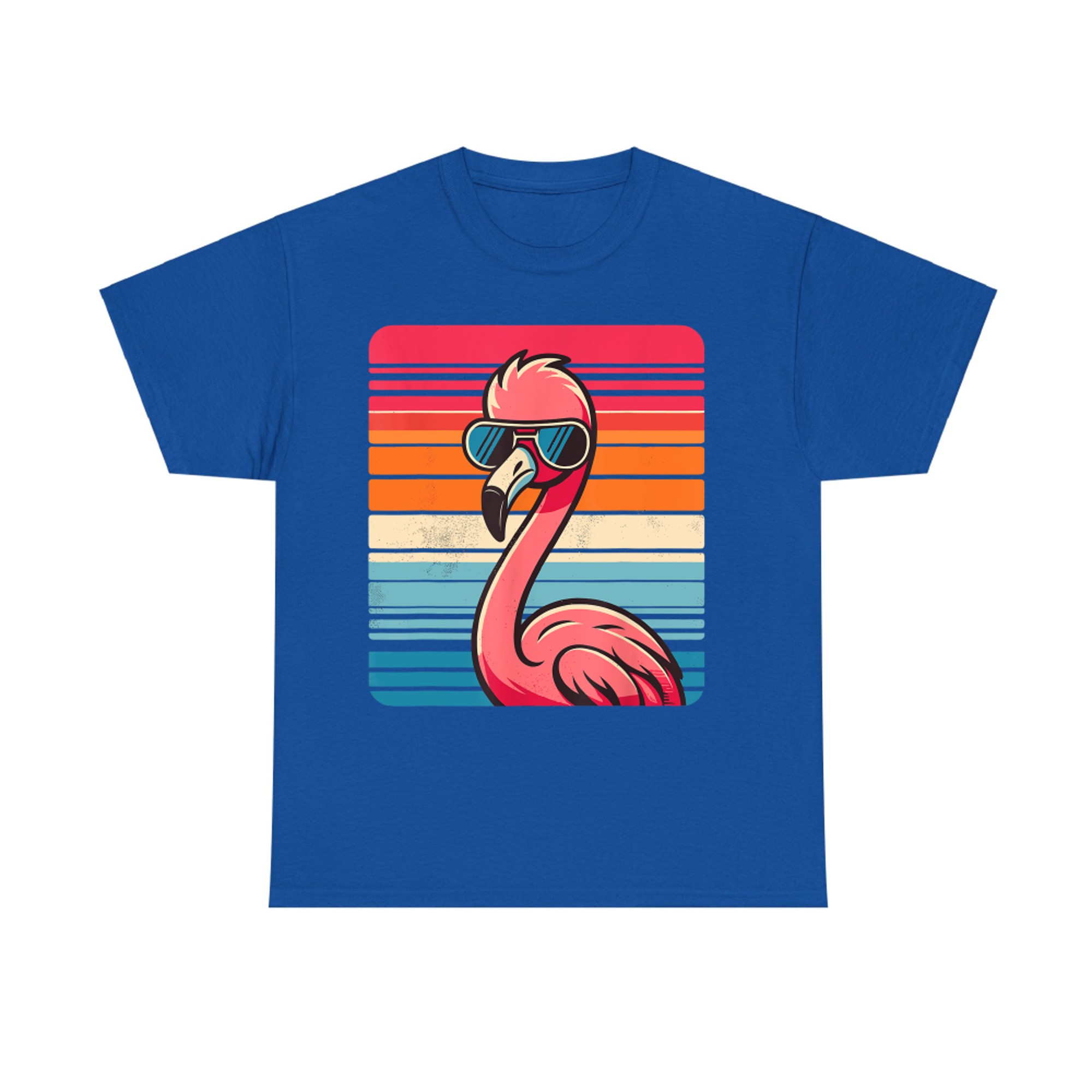 Cool Retro Flamingo in Sunglasses 70s 80s 90s Funny Flamingo T-Shirt