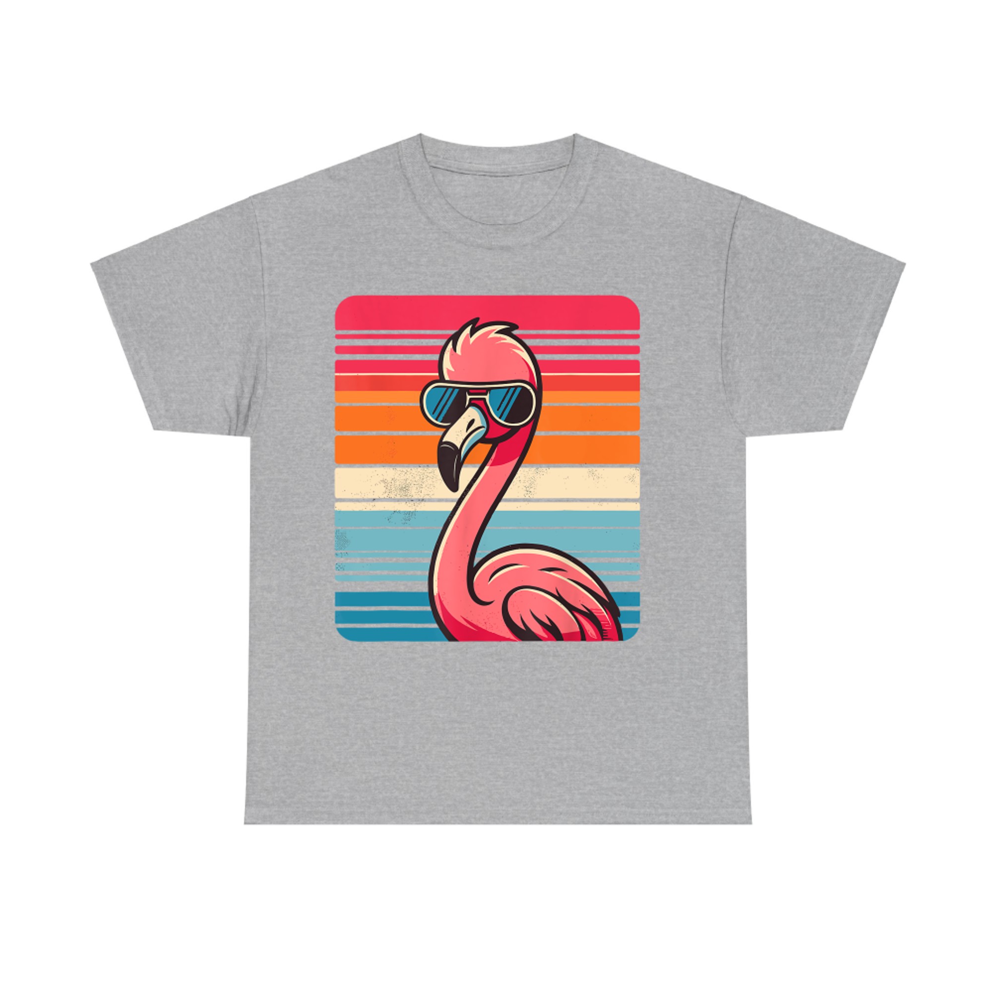 Cool Retro Flamingo in Sunglasses 70s 80s 90s Funny Flamingo T-Shirt