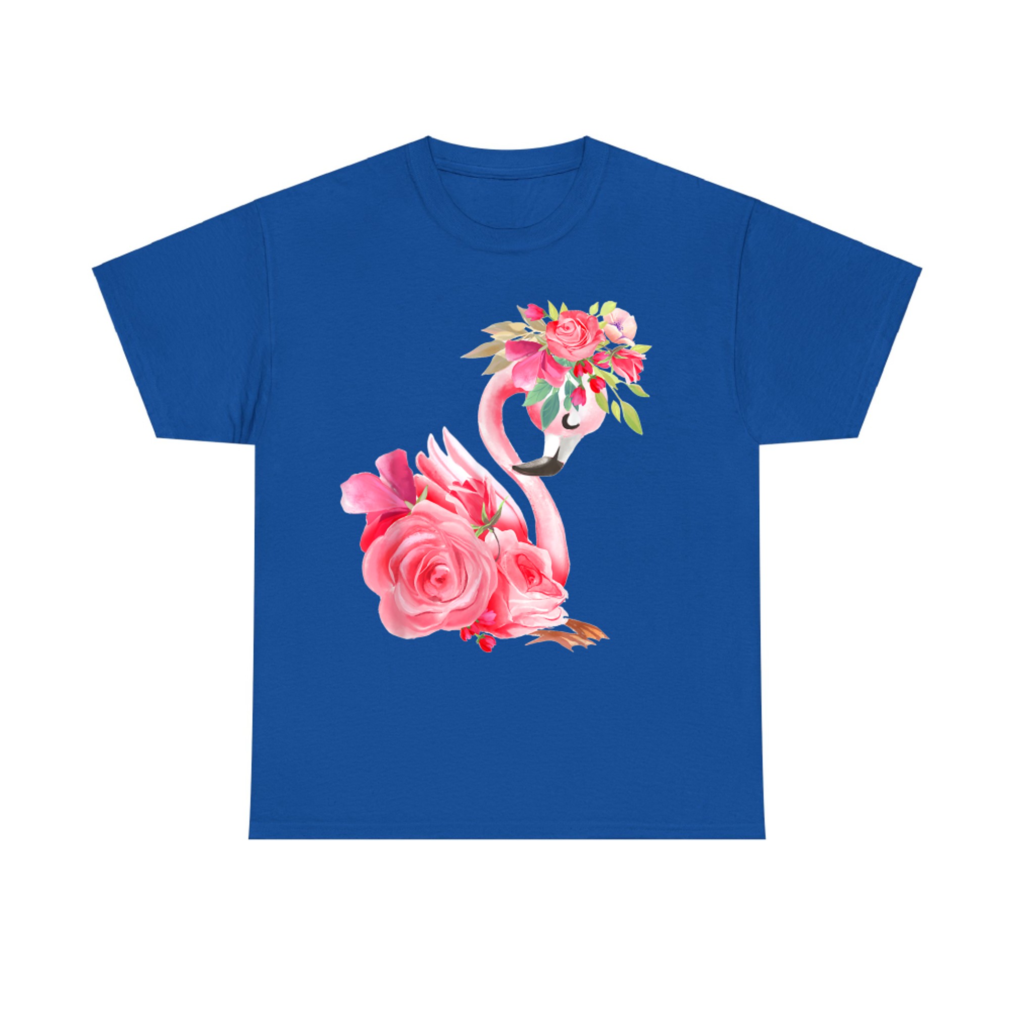 Cute Pink Dreaming Girl Baby Flamingo With Flowers T-Shirt