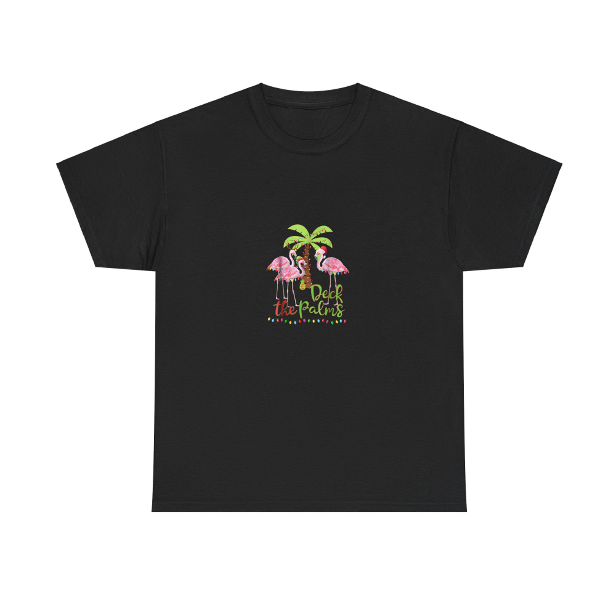 Deck the Palms Flamingo Christmas Vacation Family T-Shirt