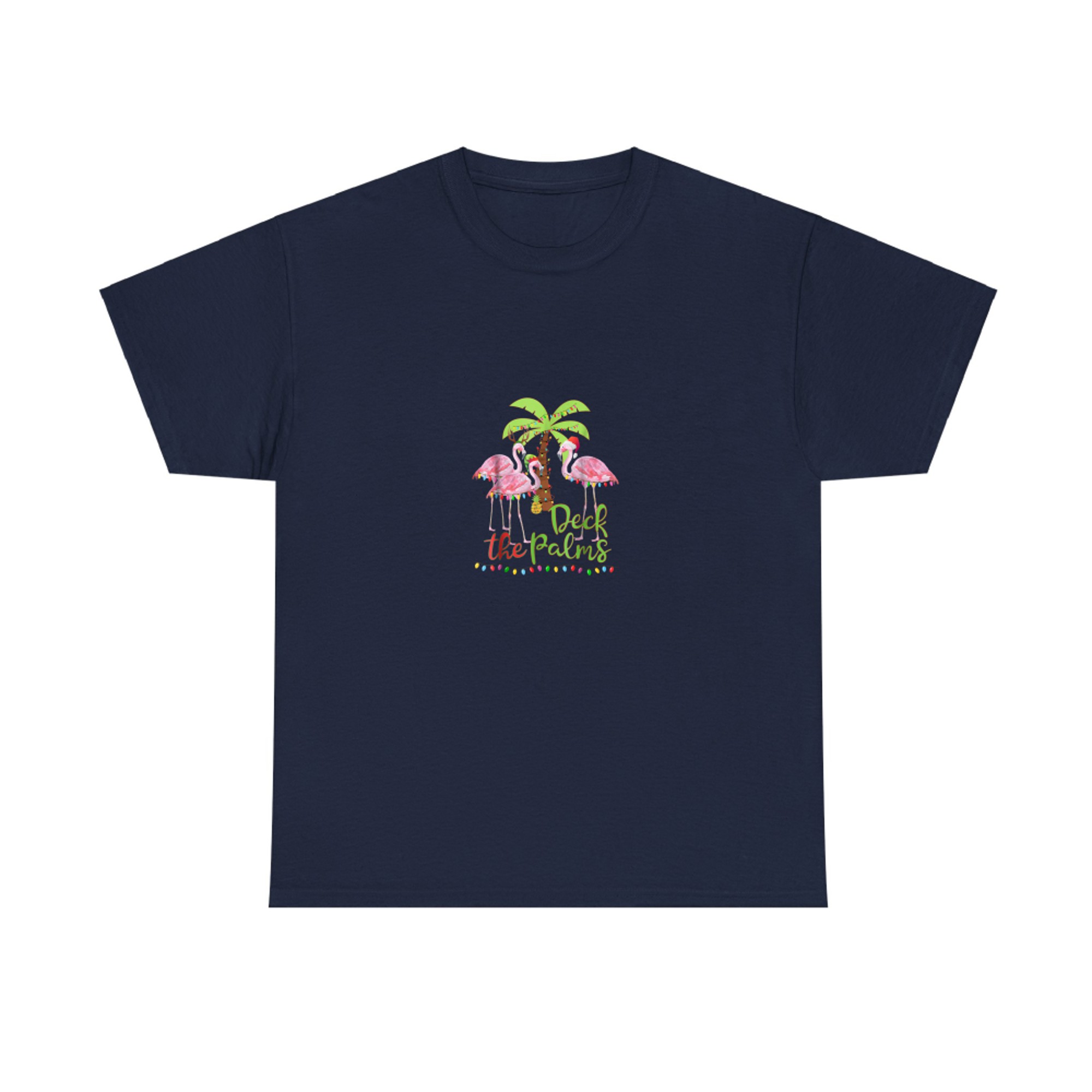 Deck the Palms Flamingo Christmas Vacation Family T-Shirt