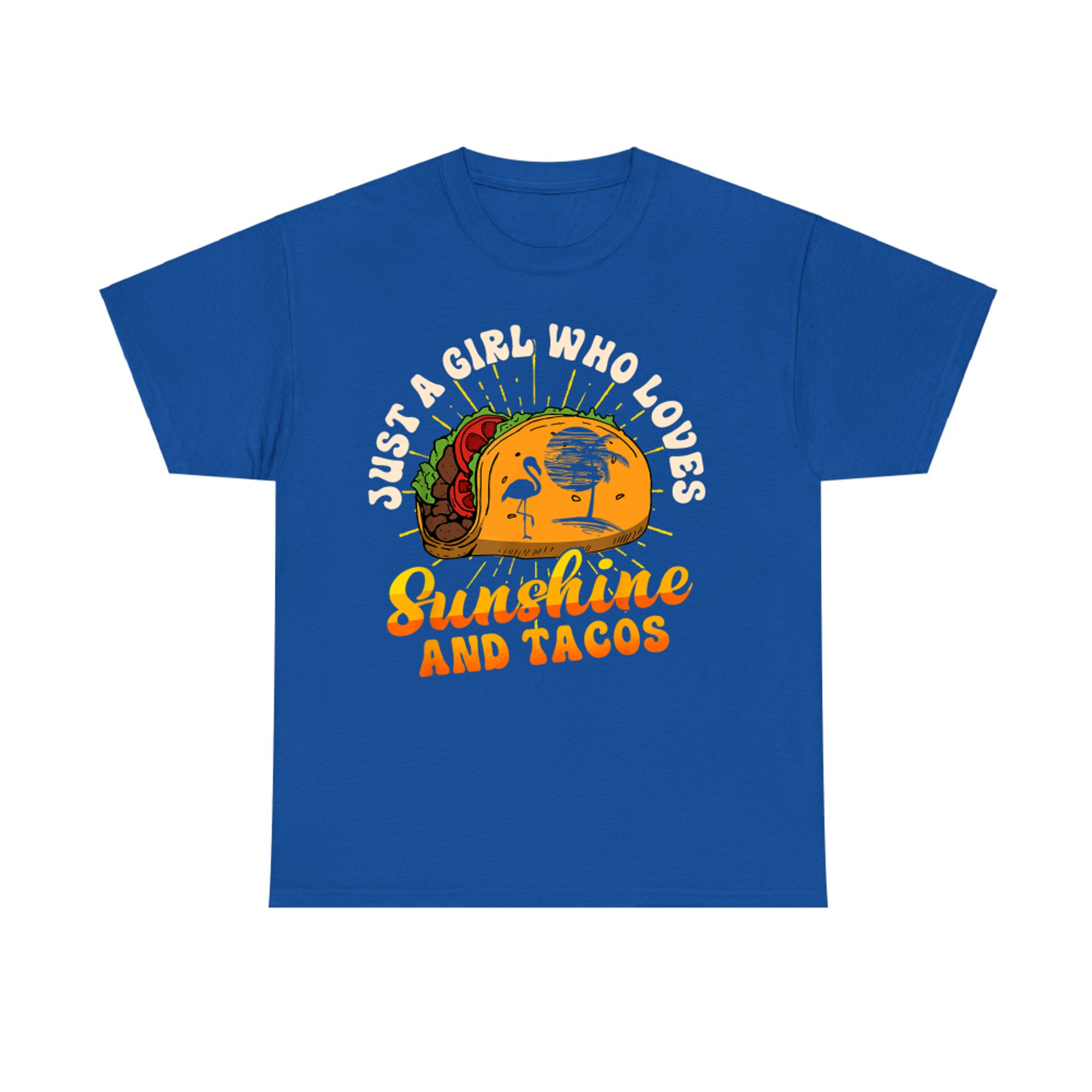 Just A Girl Who Loves Sunshine And Tacos Retro Taco Sunshine T-Shirt