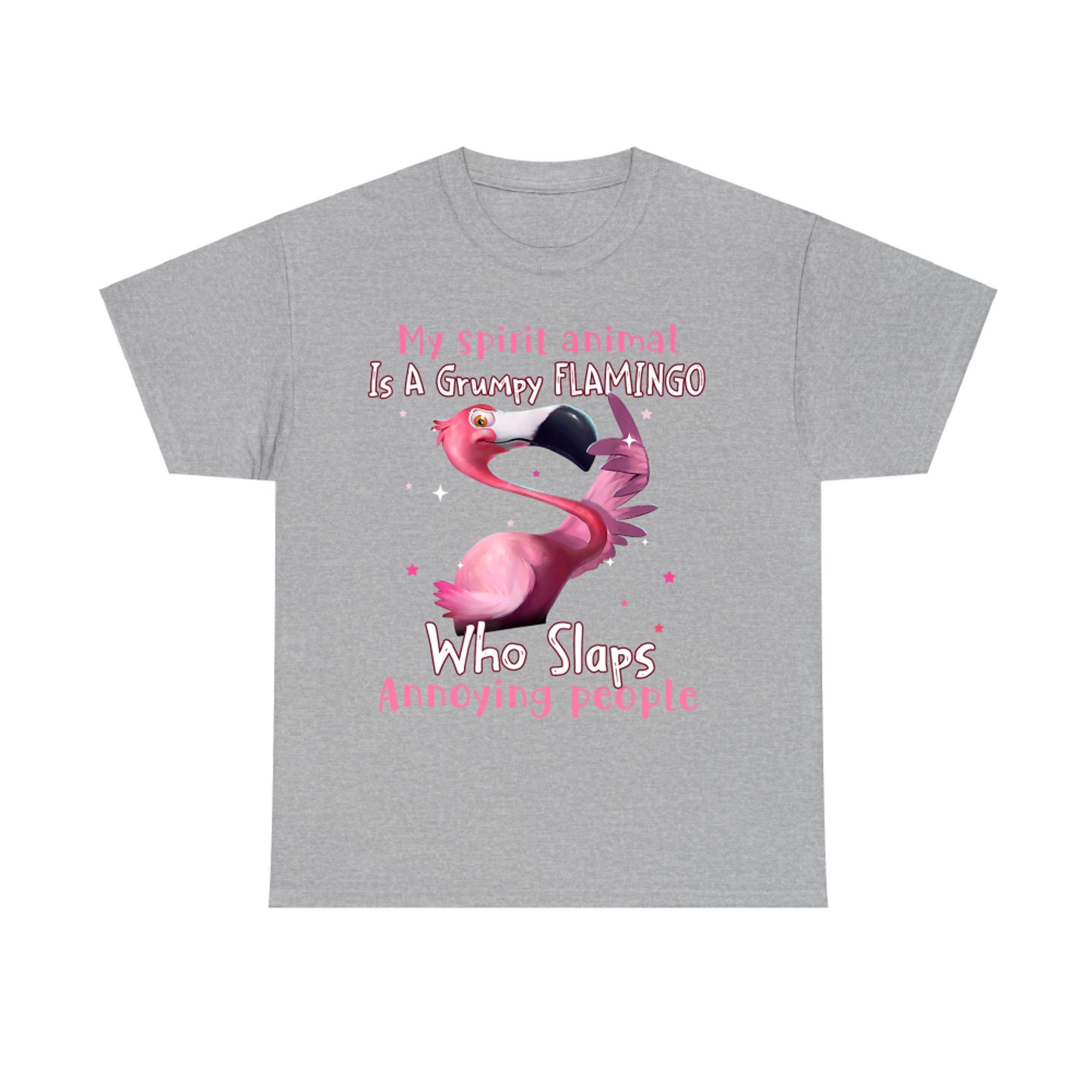 My Spirit Animal Is A Grumpy Flamingo Funny Flamingo Lovers T-Shirt