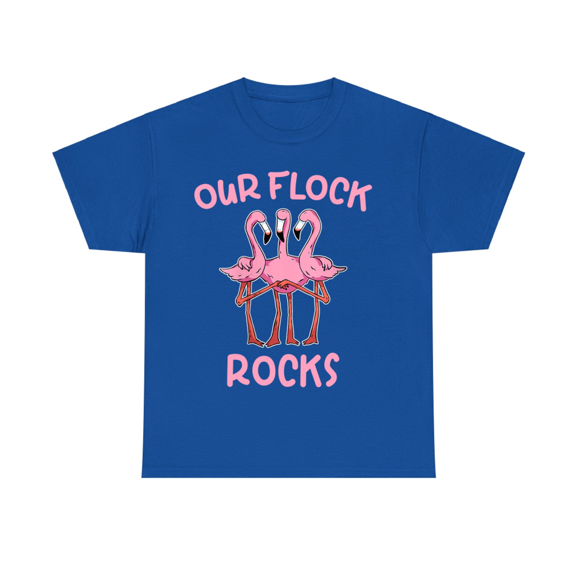 Our Flock Rocks Flamingo Matching Family Vacation Group T-Shirt