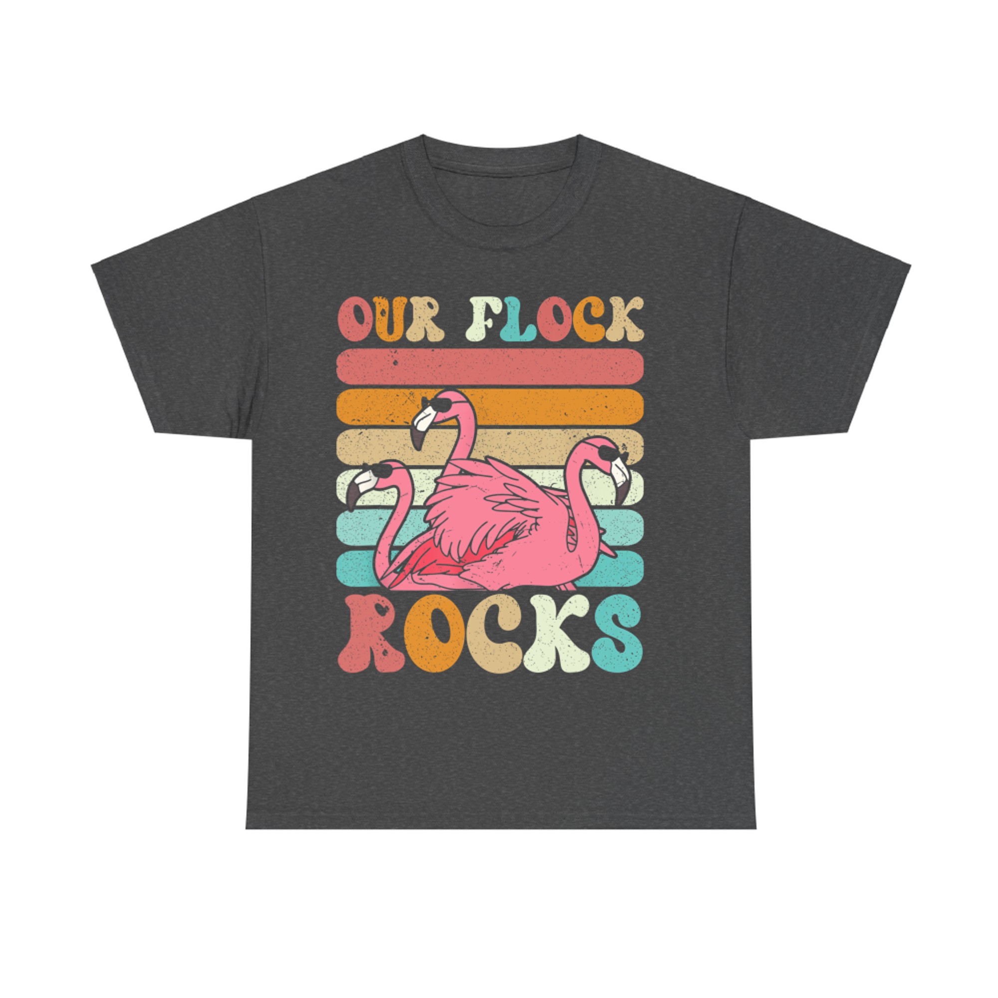 Our Flock Rocks Flamingo Matching Family Vacation T-Shirt