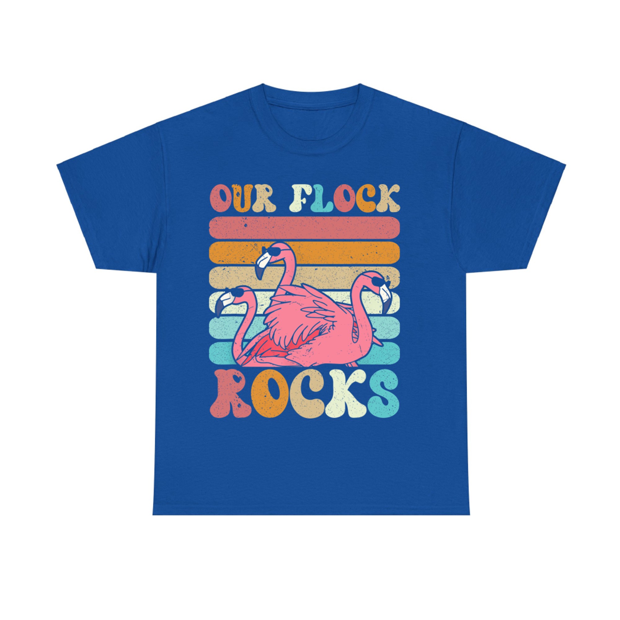 Our Flock Rocks Flamingo Matching Family Vacation T-Shirt