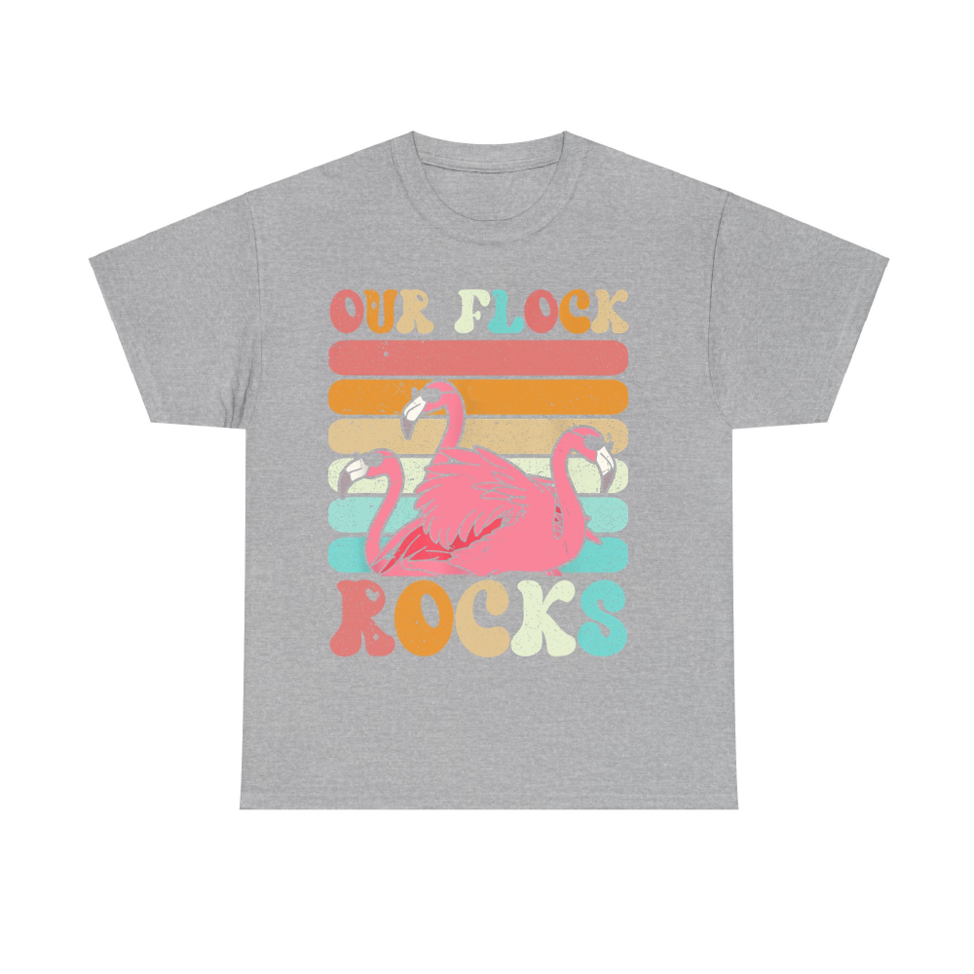 Our Flock Rocks Flamingo Matching Family Vacation T-Shirt