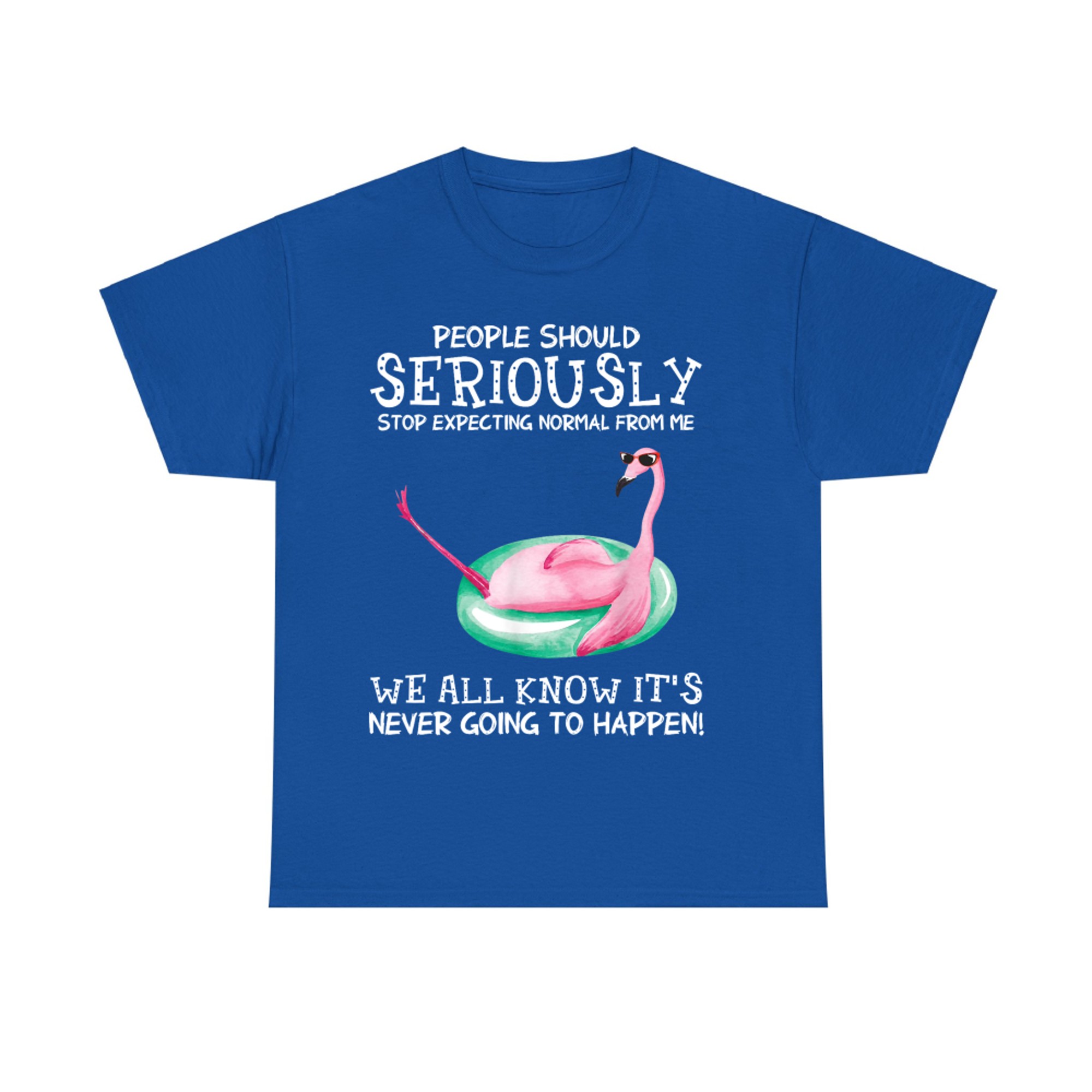 People Should Stop Expecting Normal From Me Funny Flamingo T-Shirt