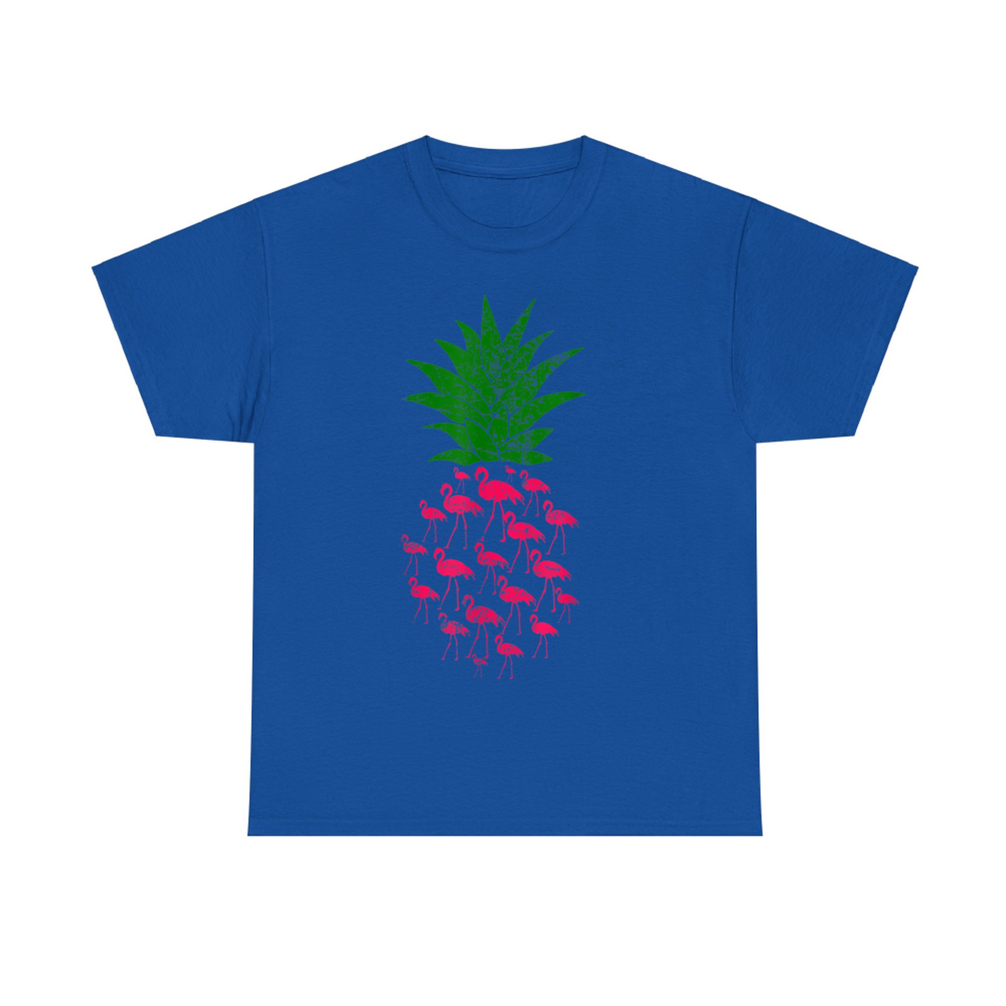 Pineapple Made of Flamingos Funny Tropical Summer T-Shirt