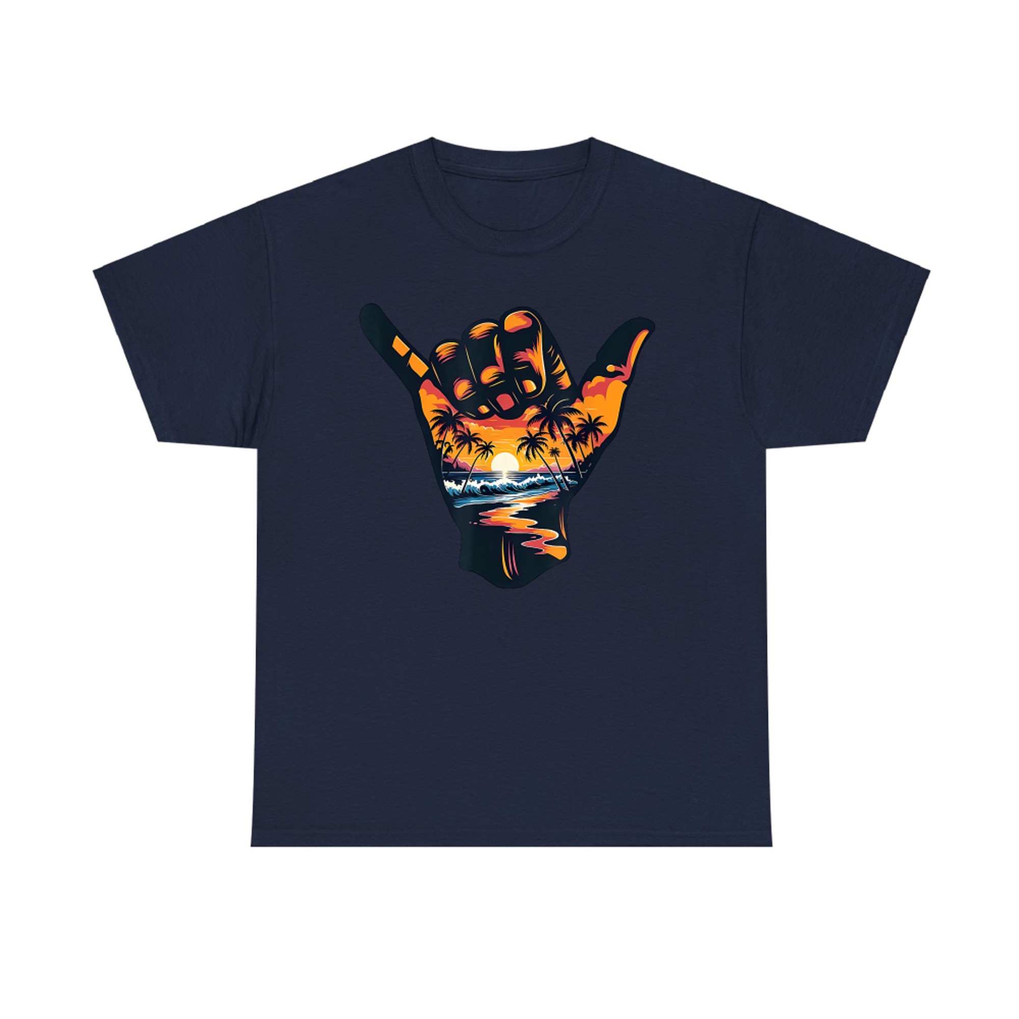 Shaka Hand Sign Aloha Surfing Surf Summer Vacation Beach T-Shirt