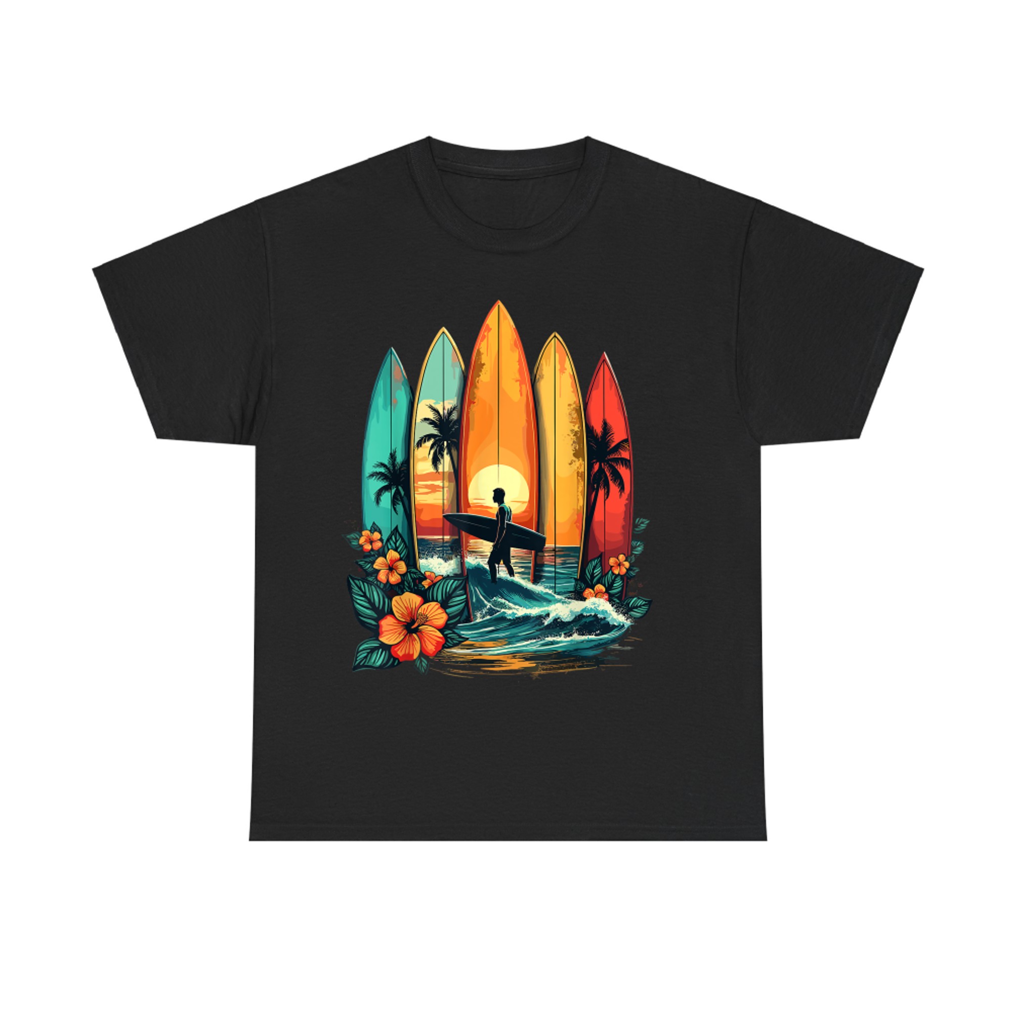 Surfboarder Hawaii Wave Surfing Beach Surfer T-Shirt