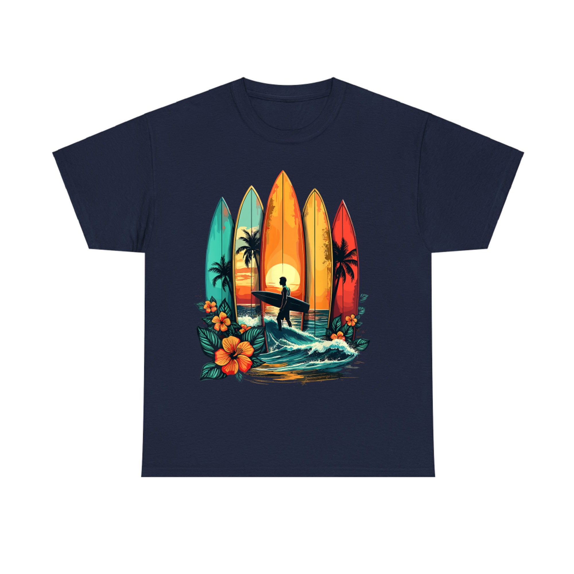 Surfboarder Hawaii Wave Surfing Beach Surfer T-Shirt