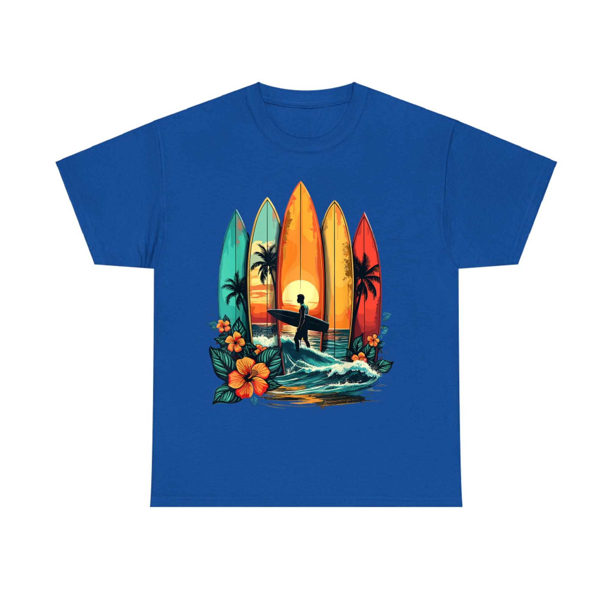 Surfboarder Hawaii Wave Surfing Beach Surfer T-Shirt