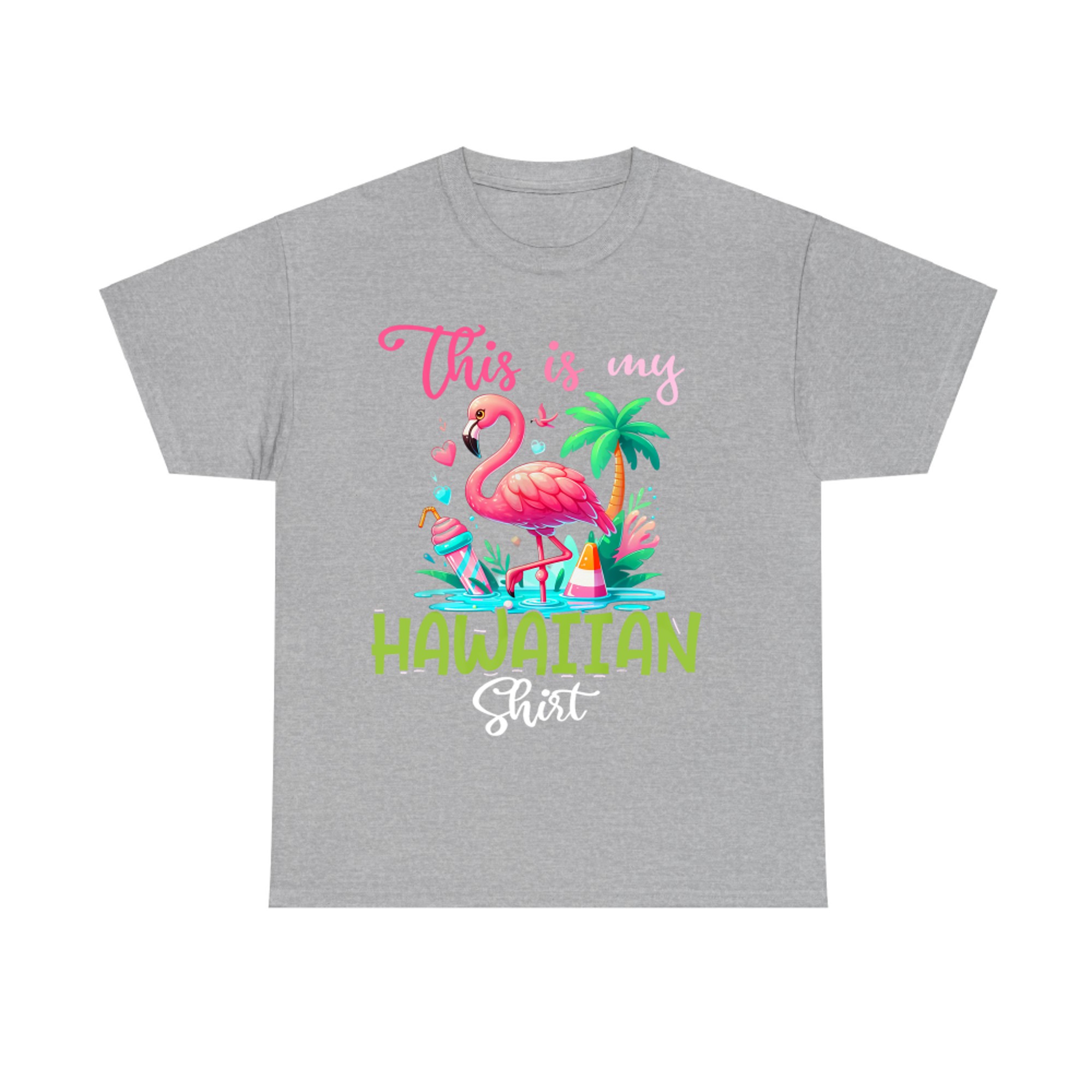 This is My Hawaiian Shirt Tropical Luau Costume Party Flamigo T-Shirt