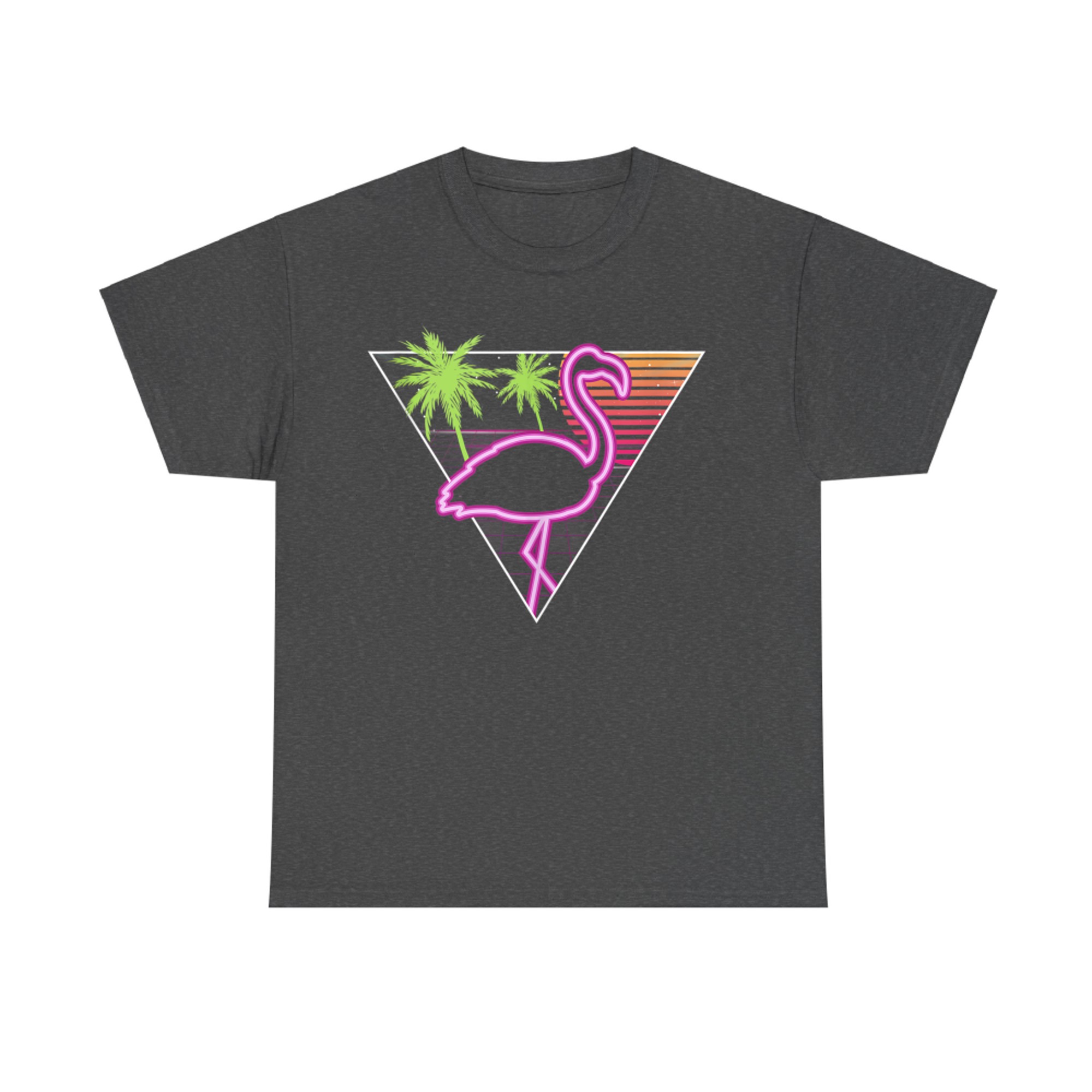 Vintage Pink Flamingo Retro Look Miami 1980s Gift Idea T-Shirt