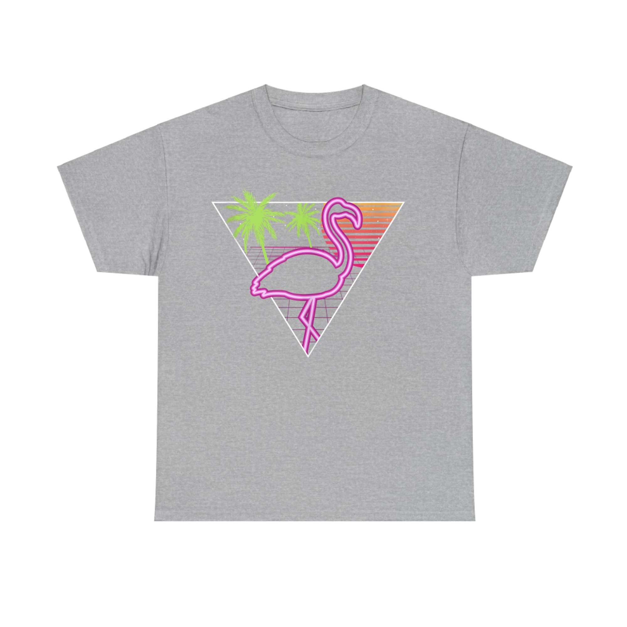 Vintage Pink Flamingo Retro Look Miami 1980s Gift Idea T-Shirt