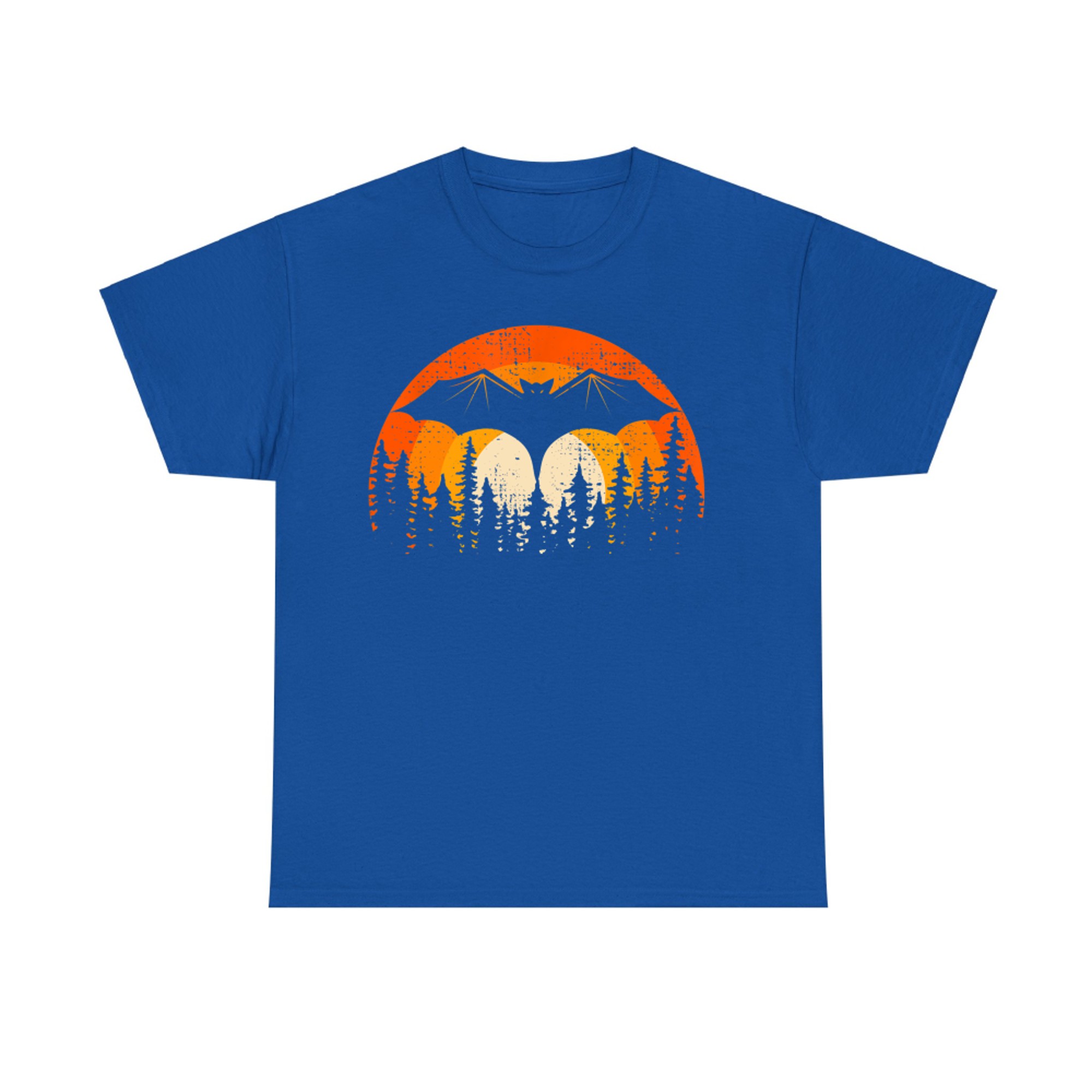 Bats Are Cool Lovely Bat Sunset School Summer Break Graphic T-Shirt