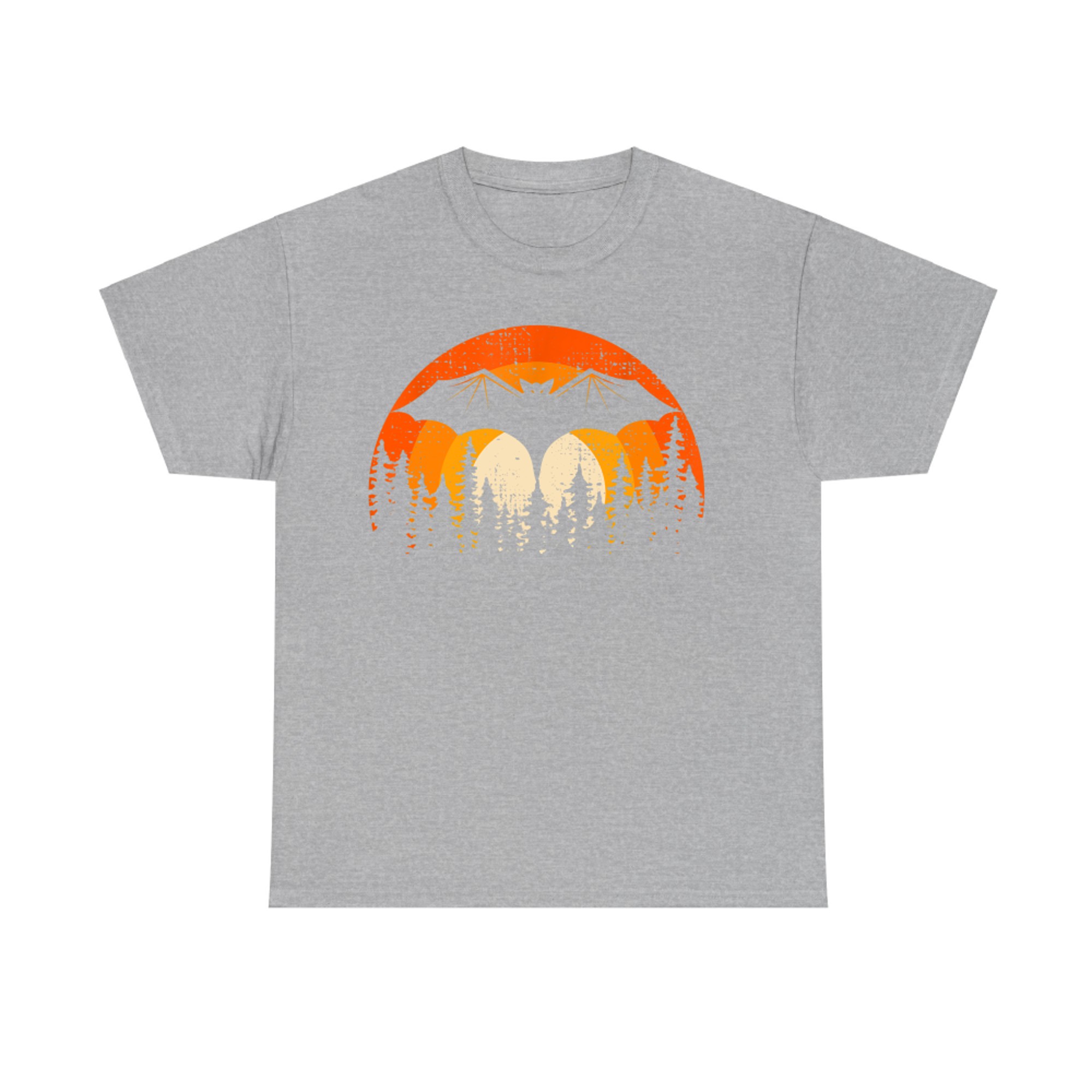 Bats Are Cool Lovely Bat Sunset School Summer Break Graphic T-Shirt