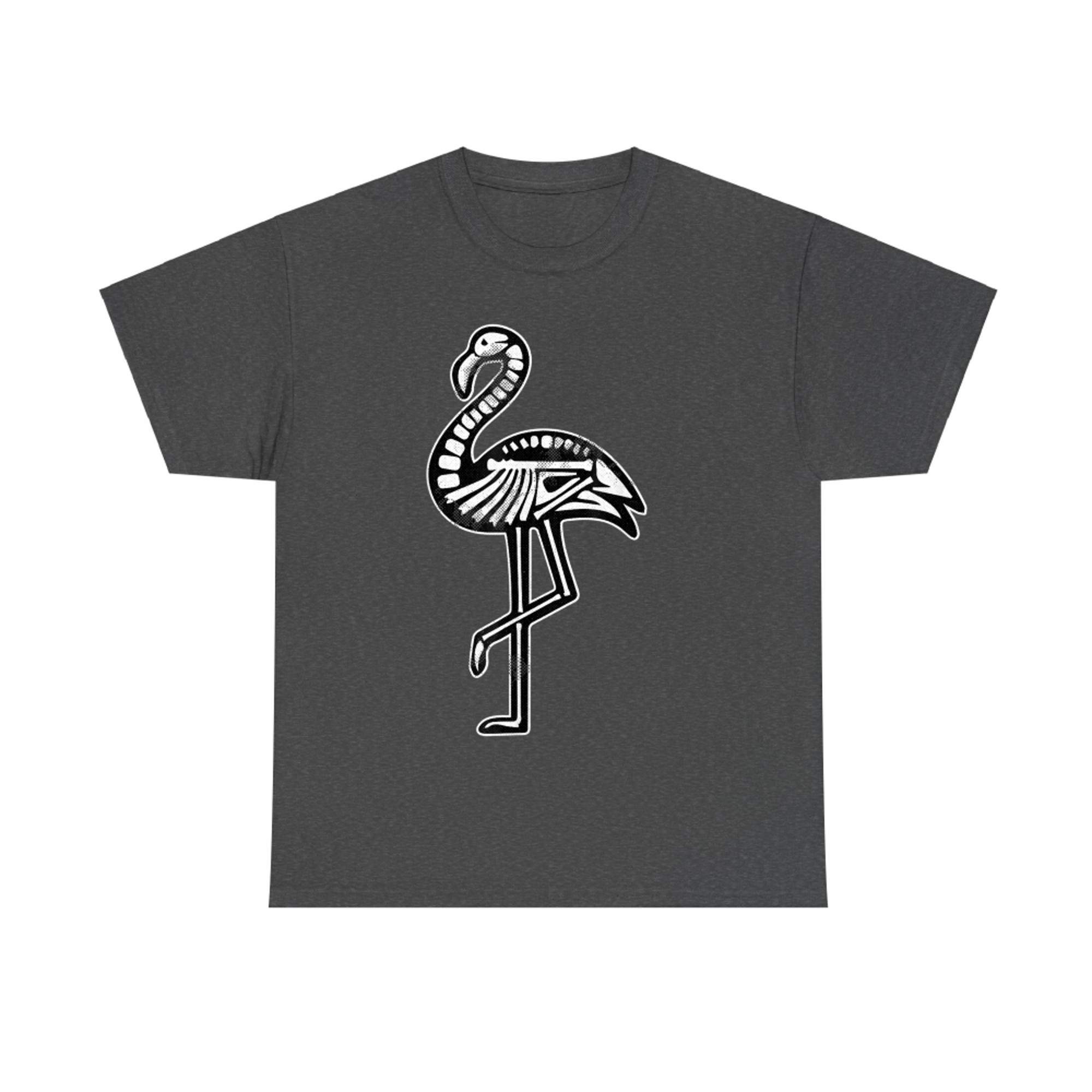 Flamigo Skeleton Lazy DIY Halloween Costume Cool Bird Animal T-Shirt