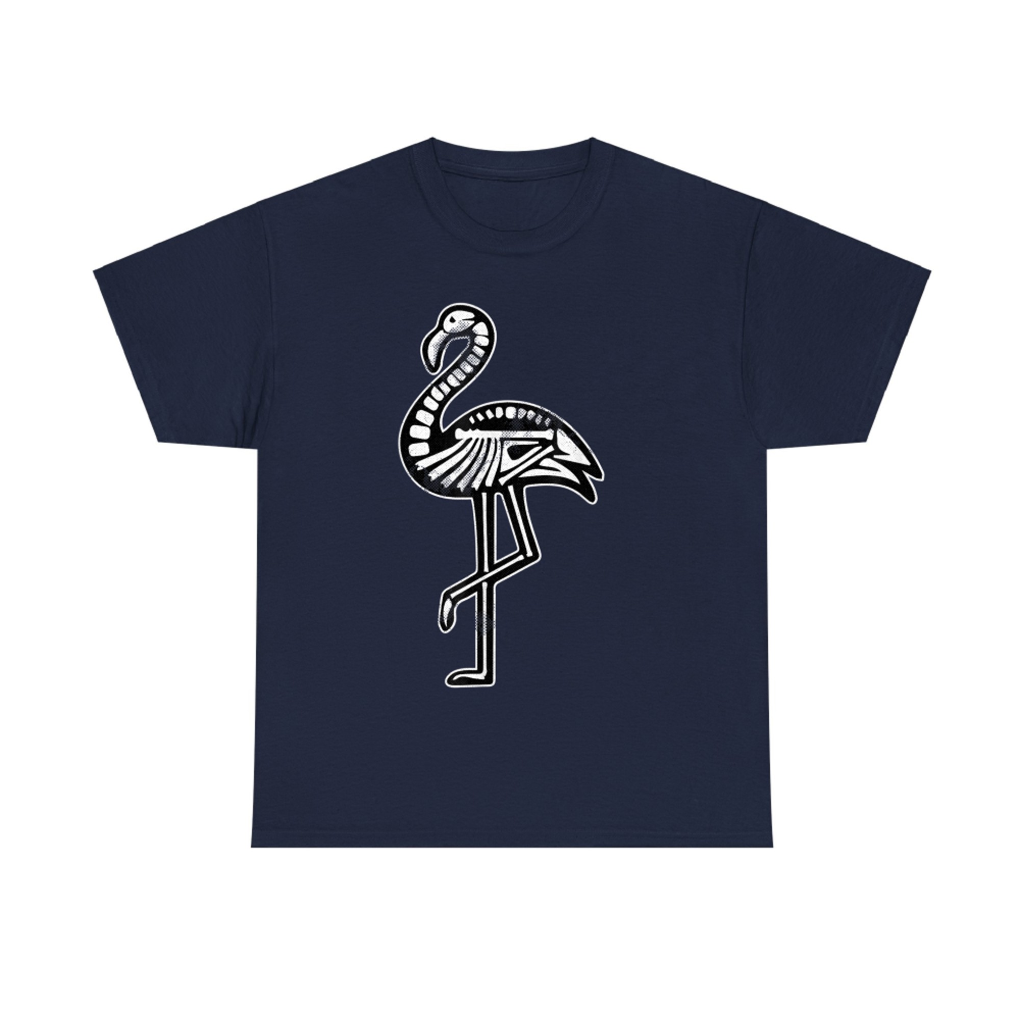 Flamigo Skeleton Lazy DIY Halloween Costume Cool Bird Animal T-Shirt