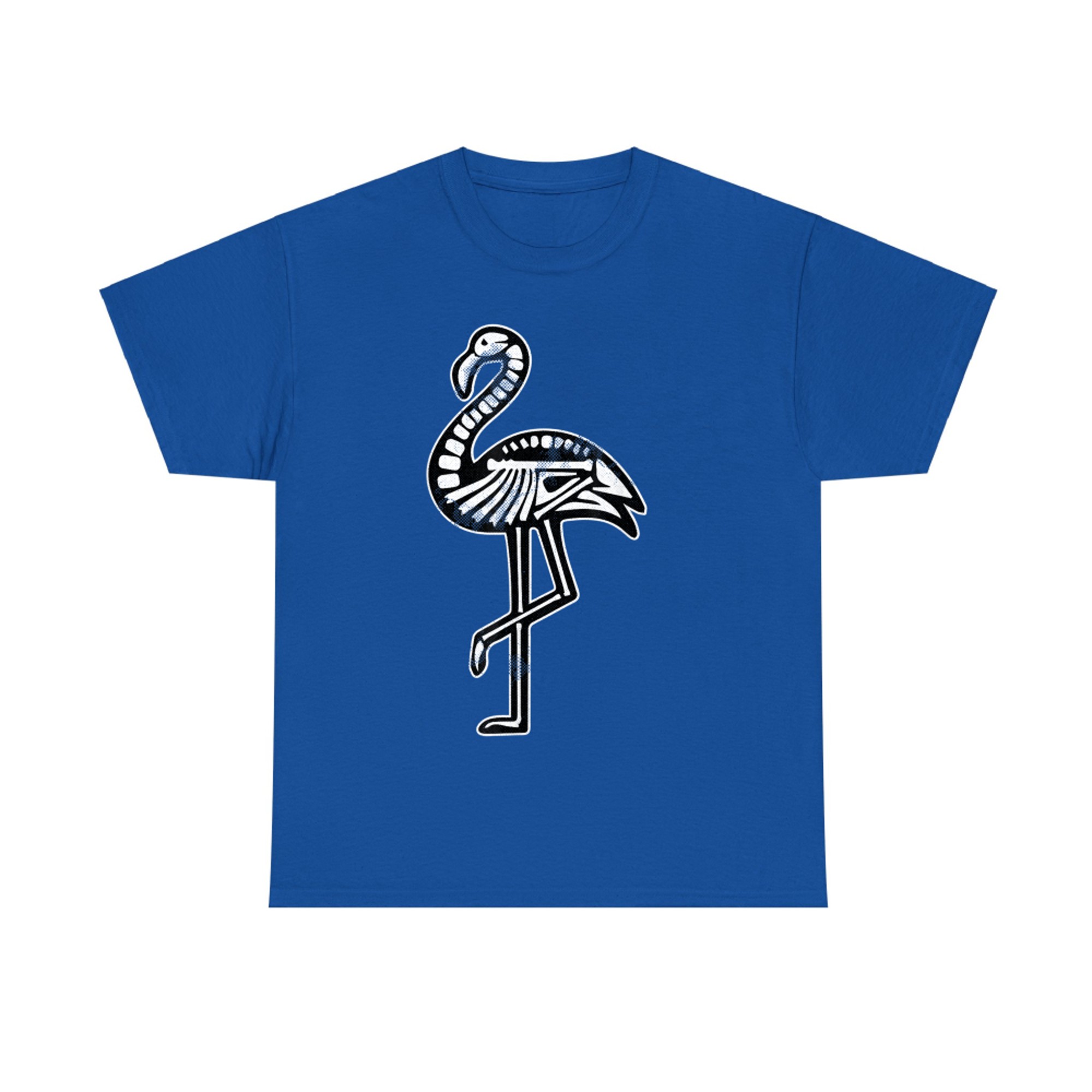 Flamigo Skeleton Lazy DIY Halloween Costume Cool Bird Animal T-Shirt