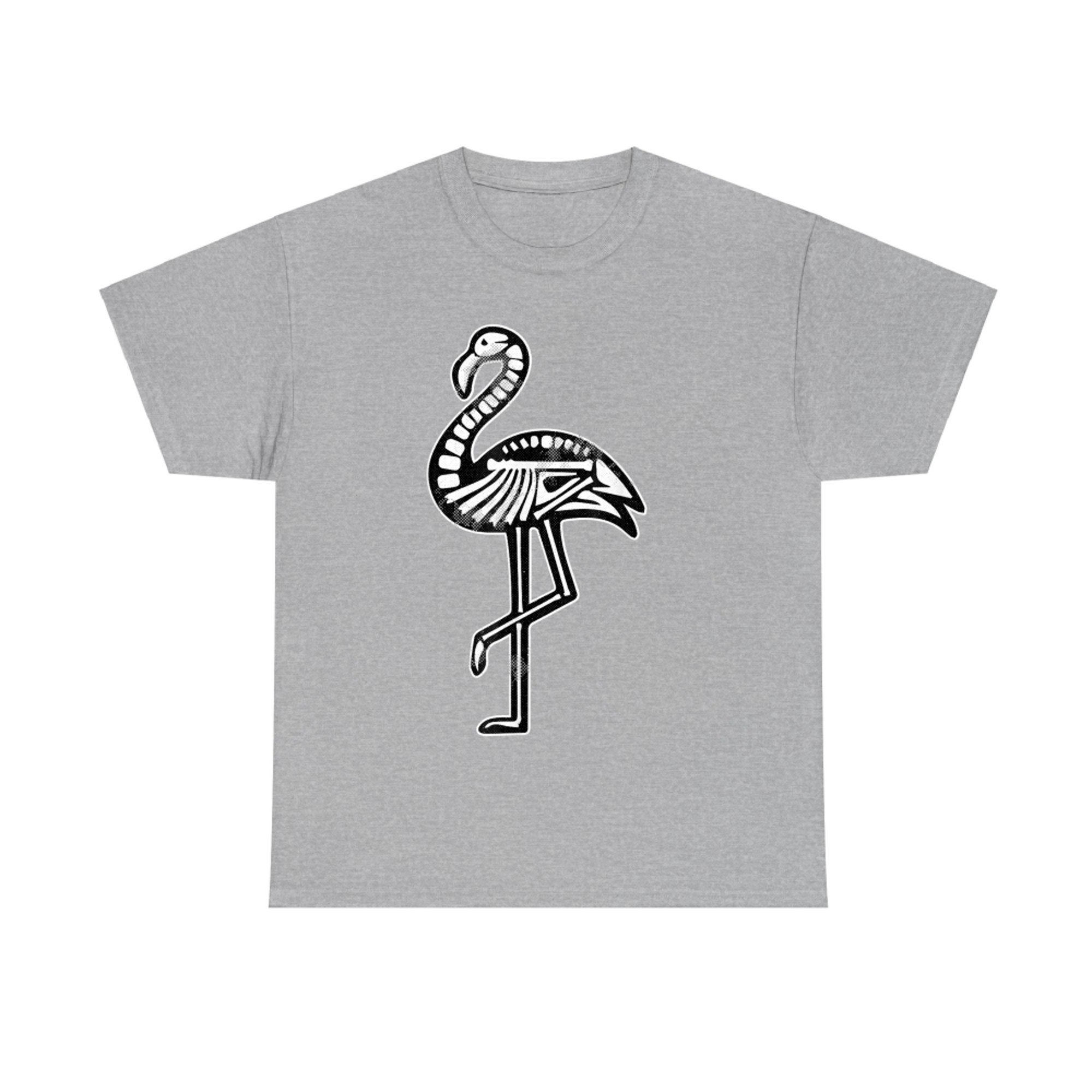 Flamigo Skeleton Lazy DIY Halloween Costume Cool Bird Animal T-Shirt
